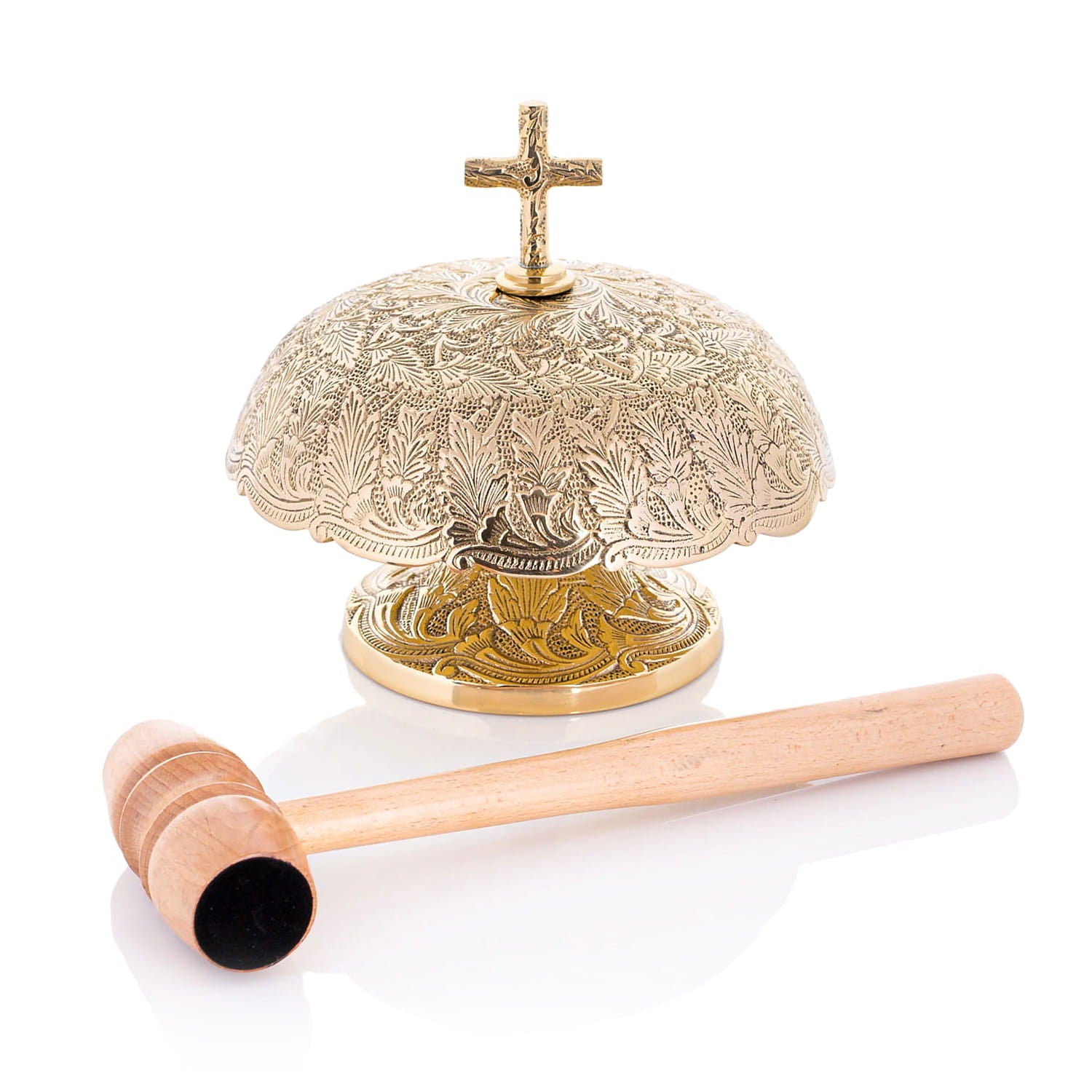 Gong - mosiądz - drewniany młotek - ORNATY.PL