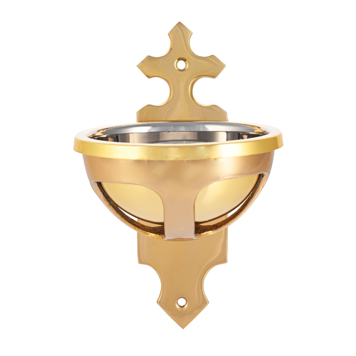 Kropielnica - mosiądz - krzyż - ORNATY.PL