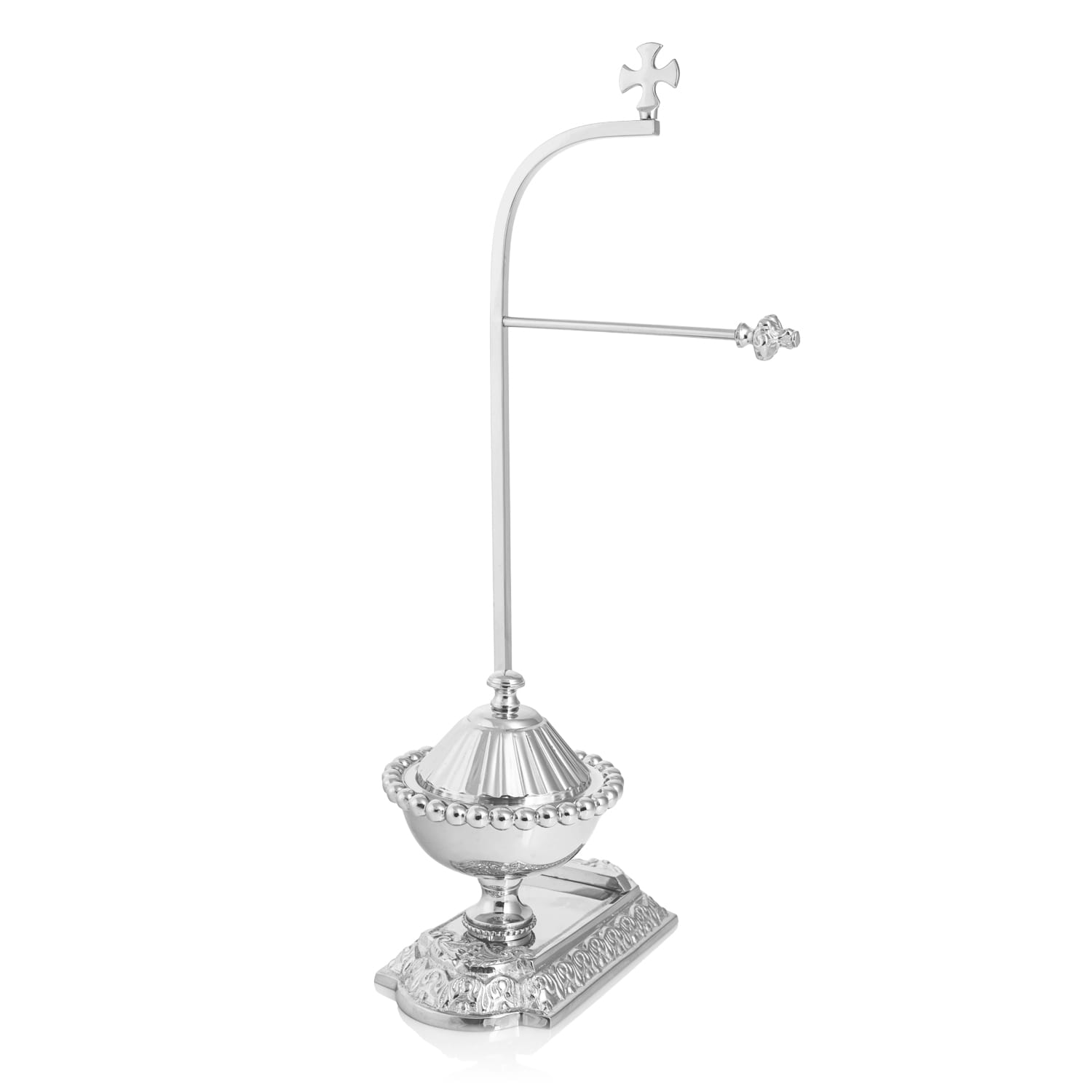 Wieszak na puryfikaterz - vasculum - mosiądz - nikiel - 38 cm - ORNATY.PL