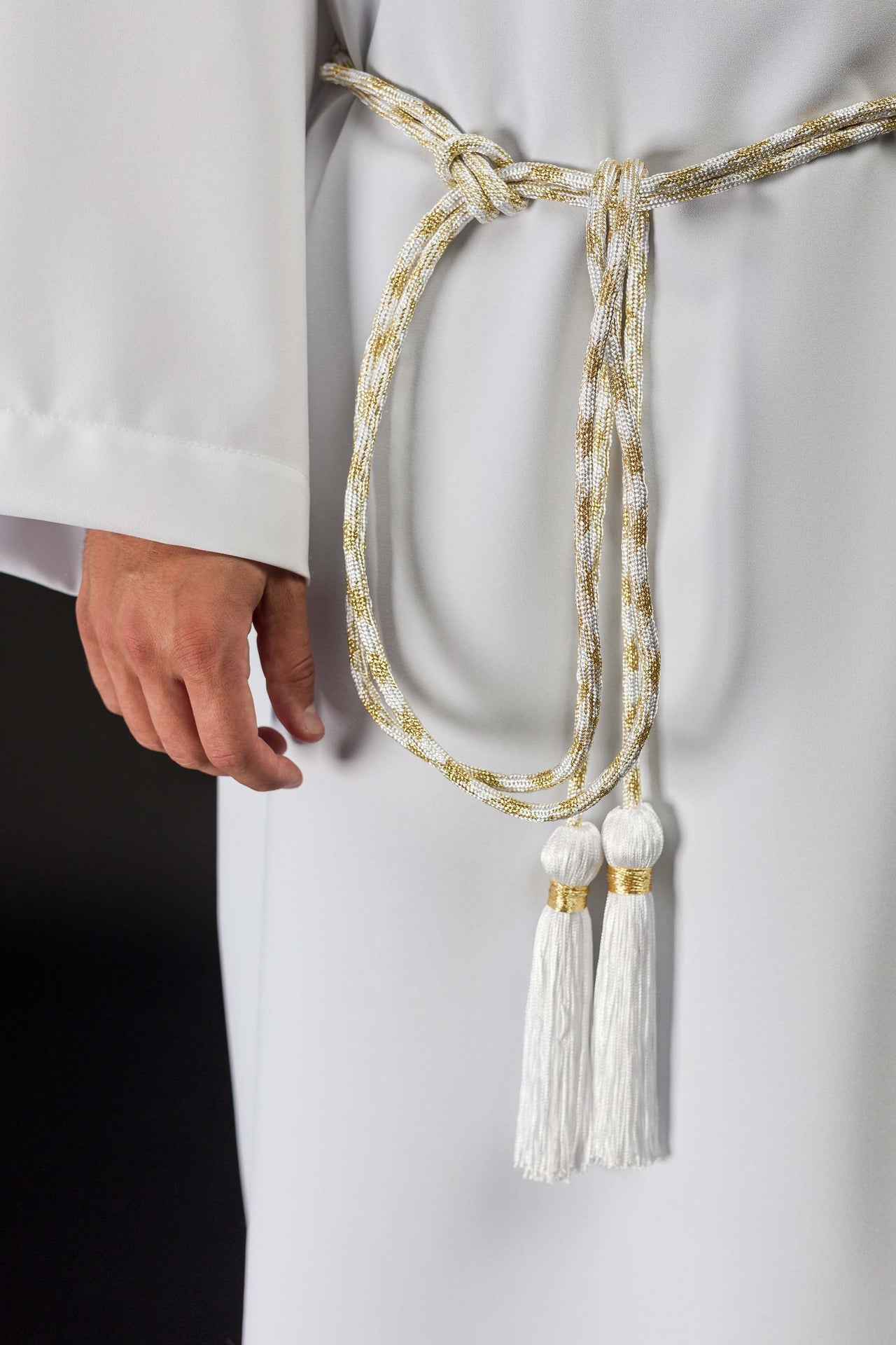 Cingulum liturgiczne biało-złote - ORNATY.PL