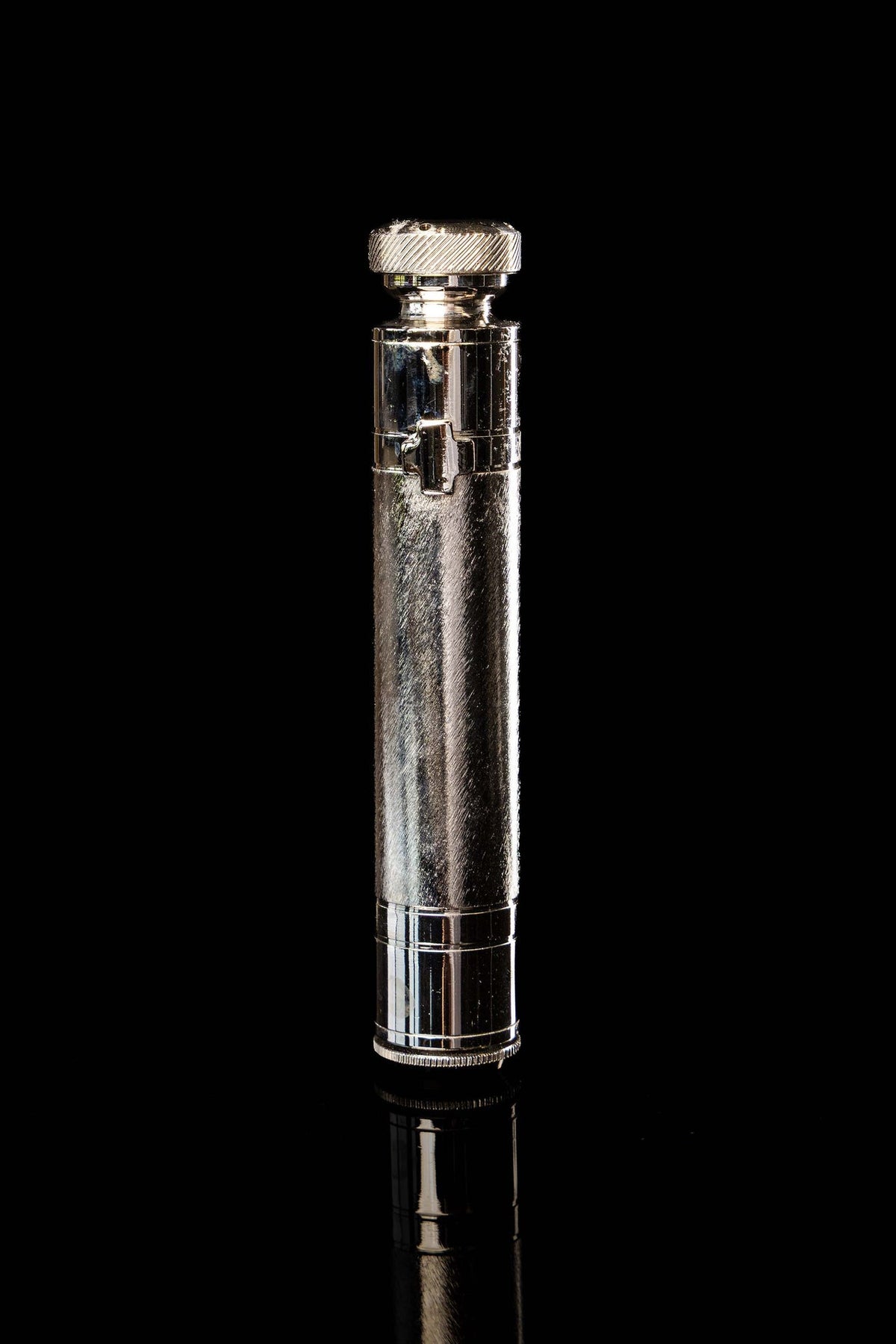 Großes liturgisches Aspergill aus Metall, 15 cm