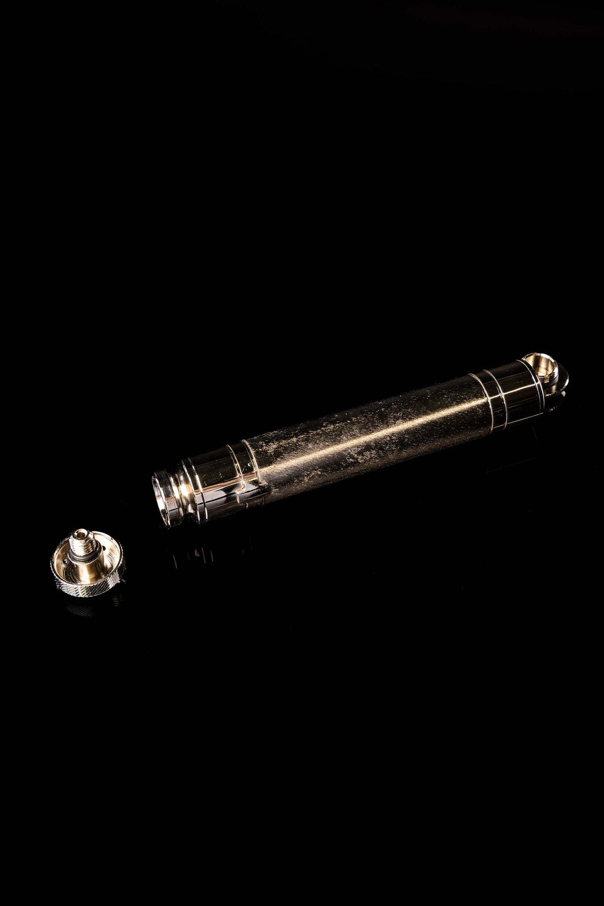 Aspergill aus Metall im Etui, 17 cm