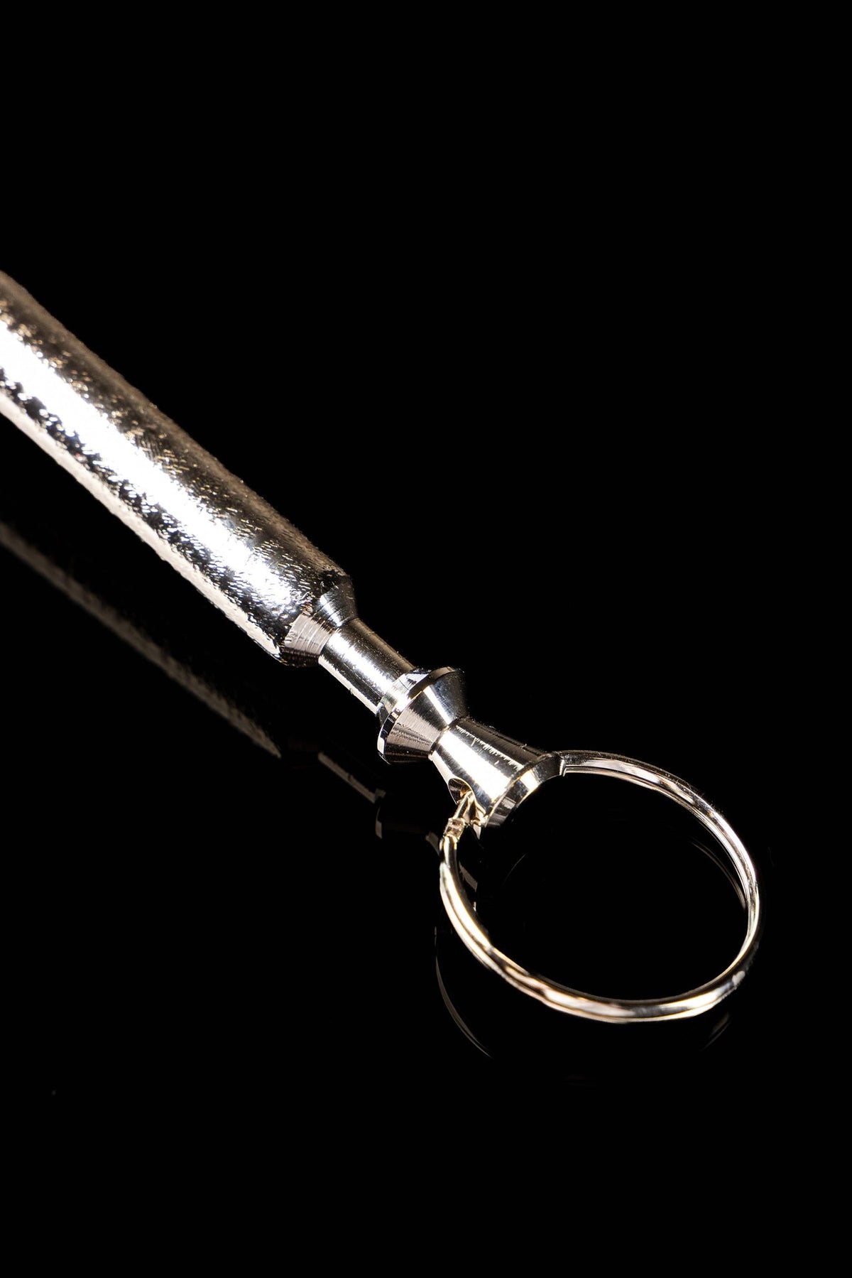 Metallener Aspergill mit Kopf und Griff im Etui, 17 cm