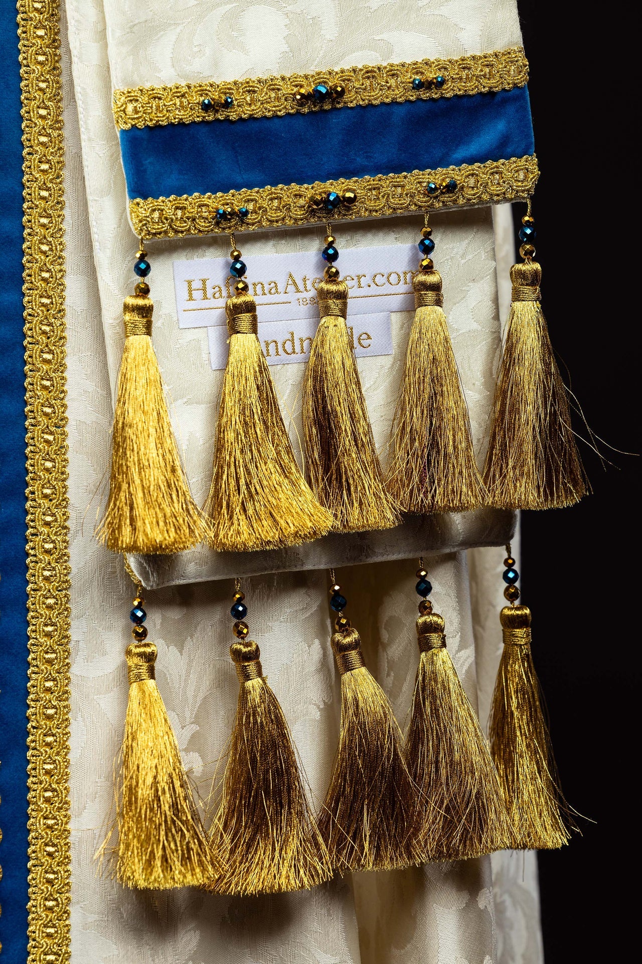 Handgefertigter marianischer Chormantel mit Natursteinen Handmade 3006