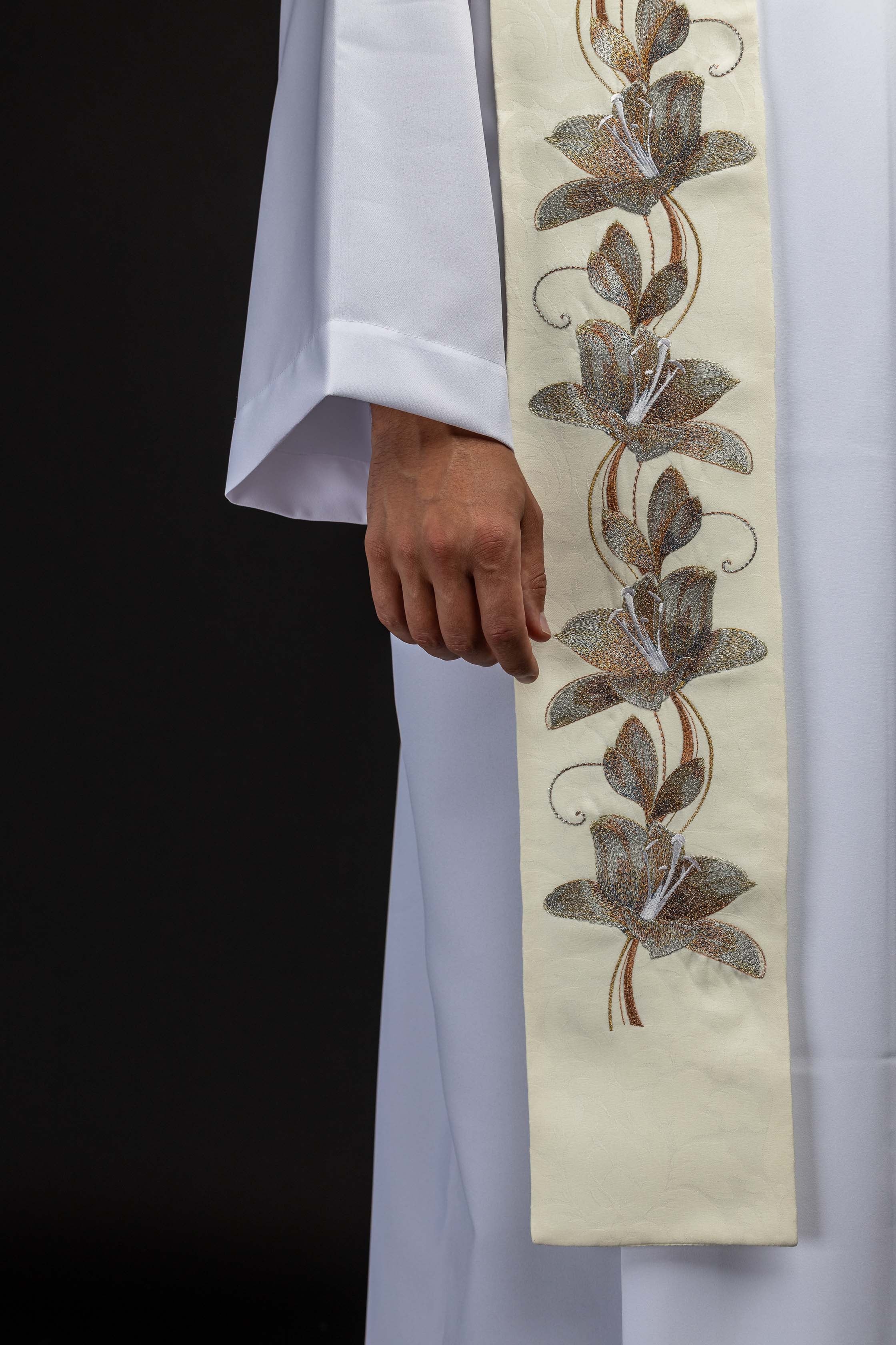 Bestickte Stola mit dem Bildnis Unserer Lieben Frau von Guadalupe