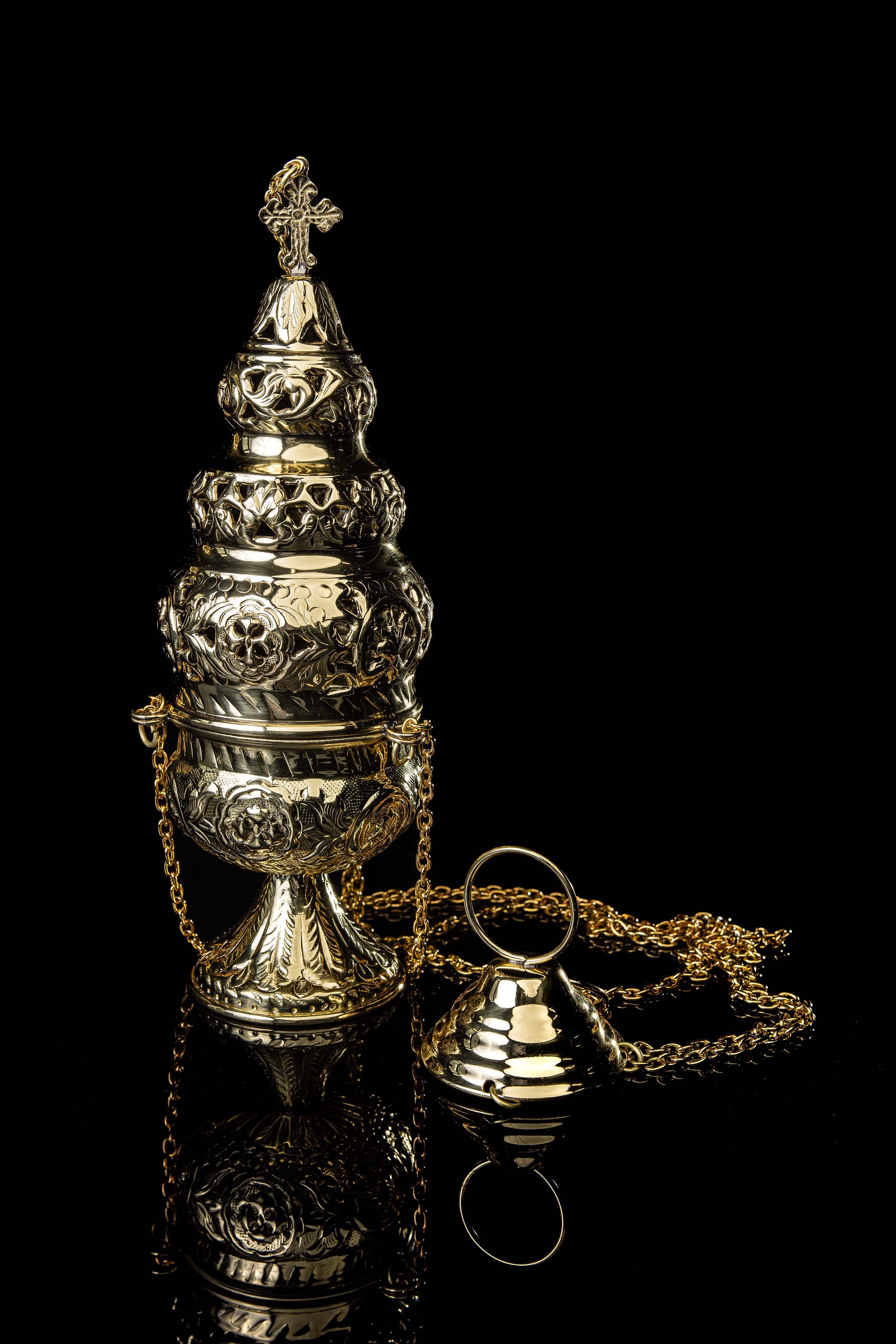 Weihrauchfass - Messing - 29 cm