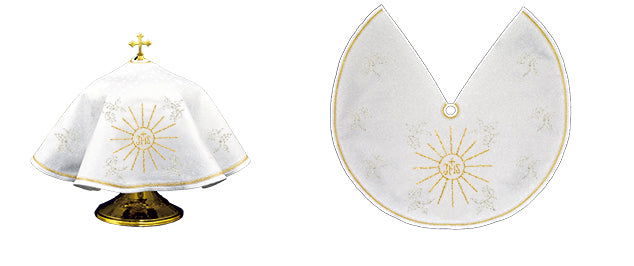 Canning Schleier mit zarter Goldstickerei - MESSGEWANDER.DE