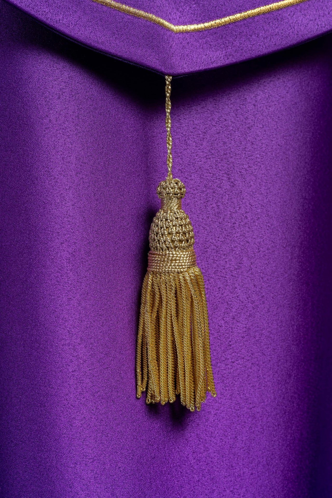 Eucharistischer Umhang Monogramm IHS Violett - MESSGEWANDER.DE