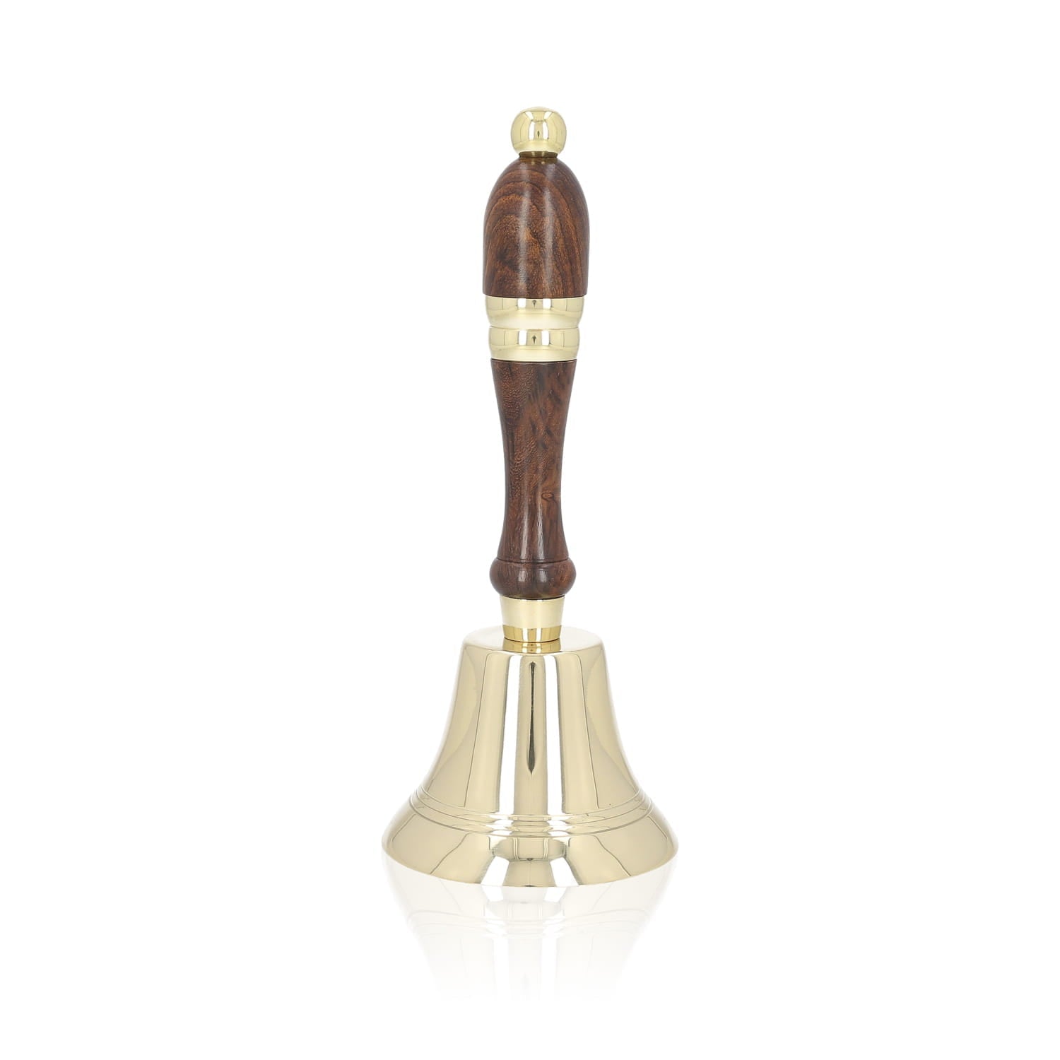 Glocke – Messing – Holzgriff - MESSGEWANDER.DE