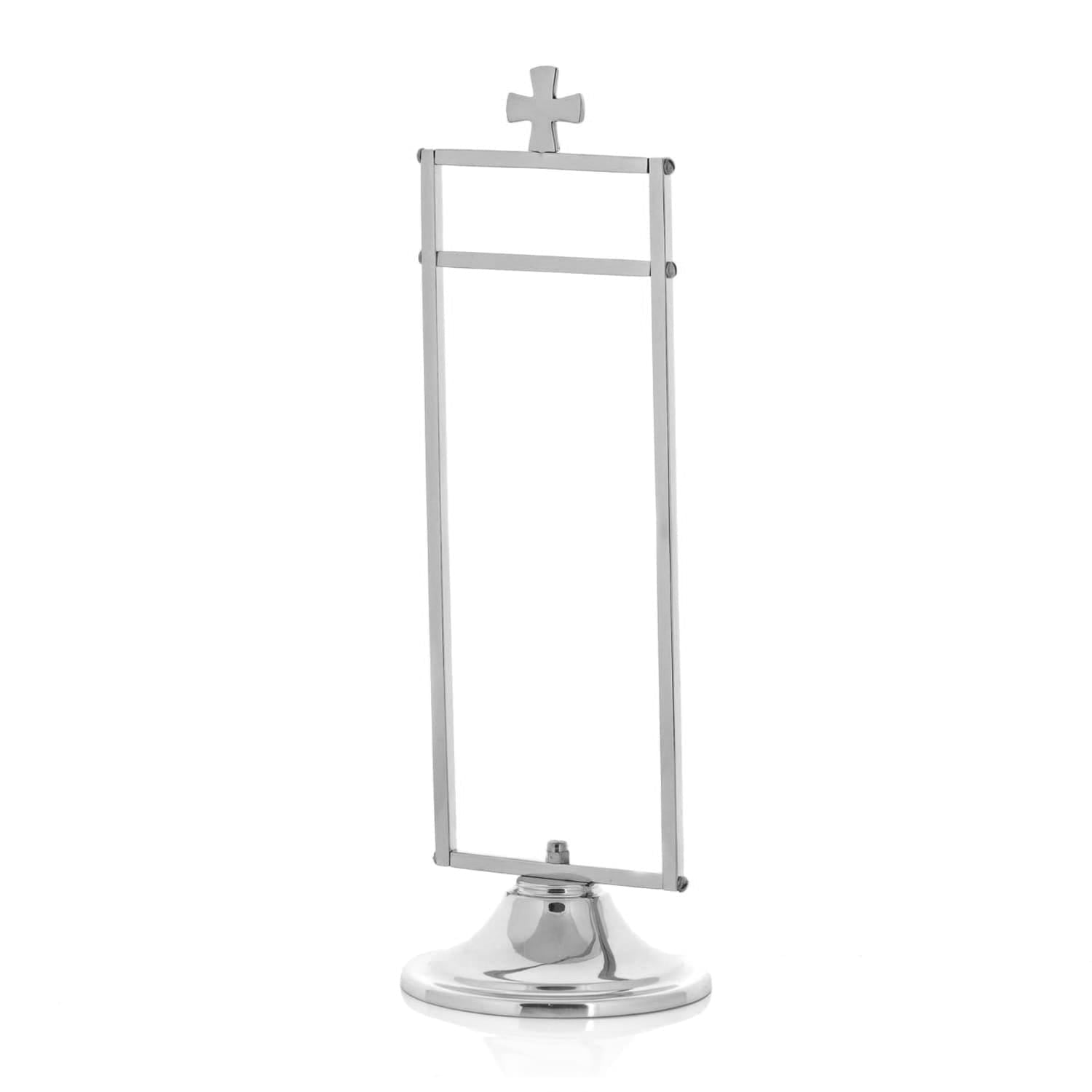 Halter für das Purifikatorium - 30 cm - Messing - Nickel - MESSGEWANDER.DE