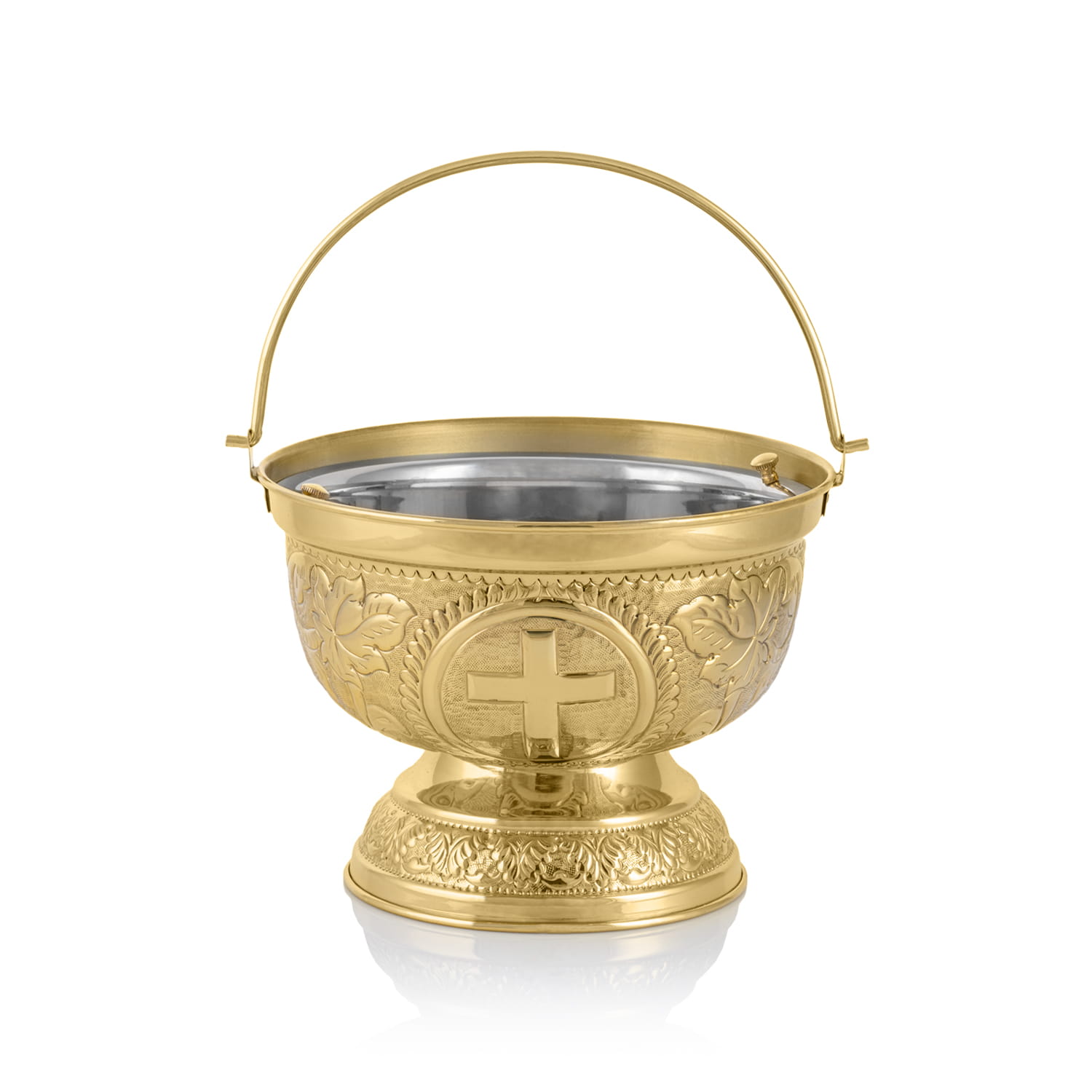 Kociołek na wodę święconą - mosiężny