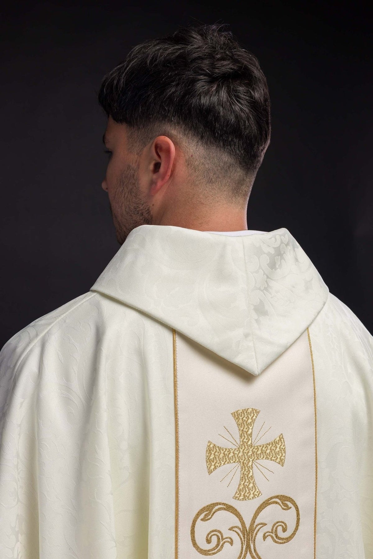 Messgewand, eingenähtes Haftina-Atelier-Label auf der Innenseite