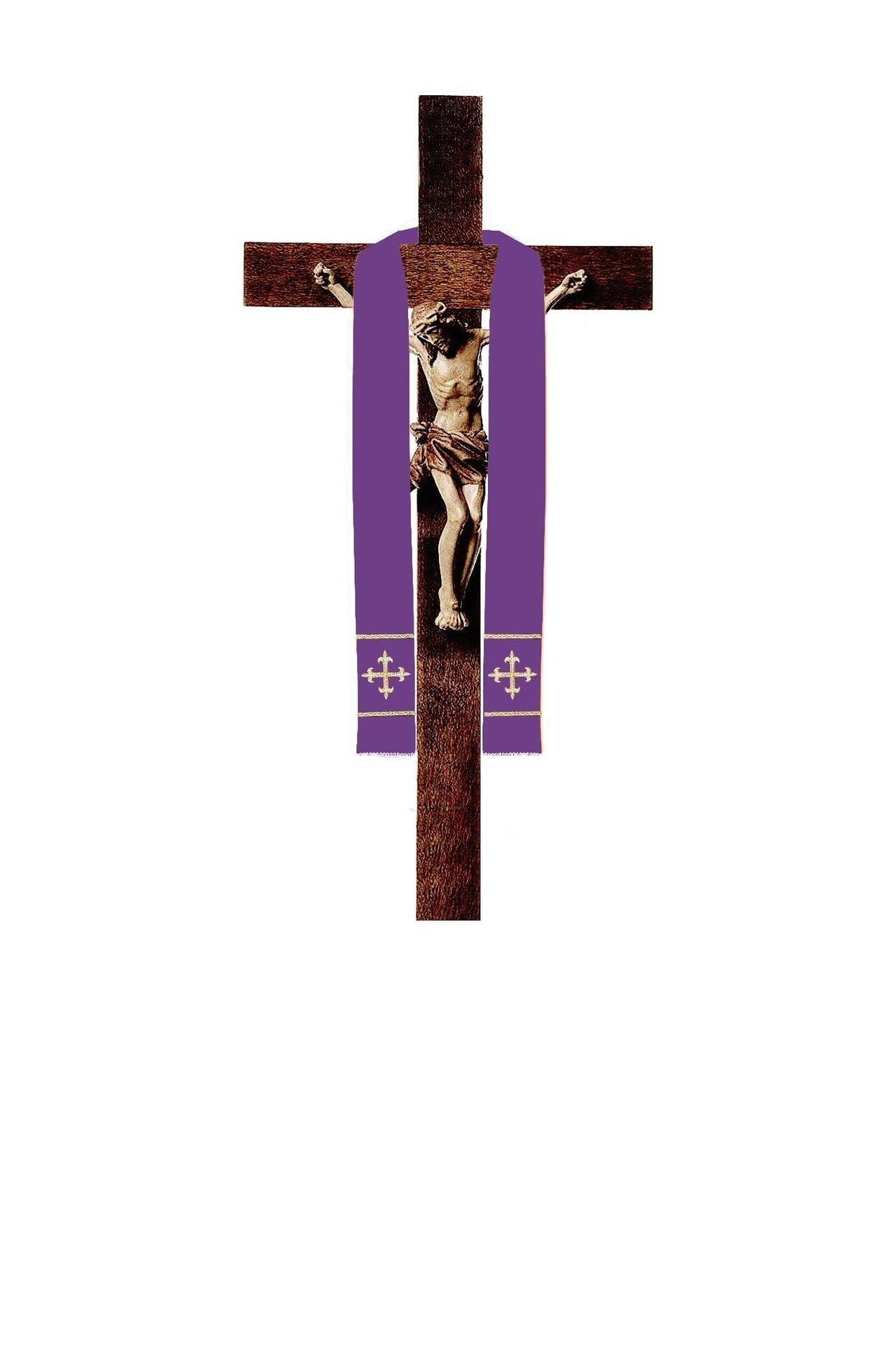 Kurze Stola für das Kreuz von Jesus - MESSGEWANDER.DE