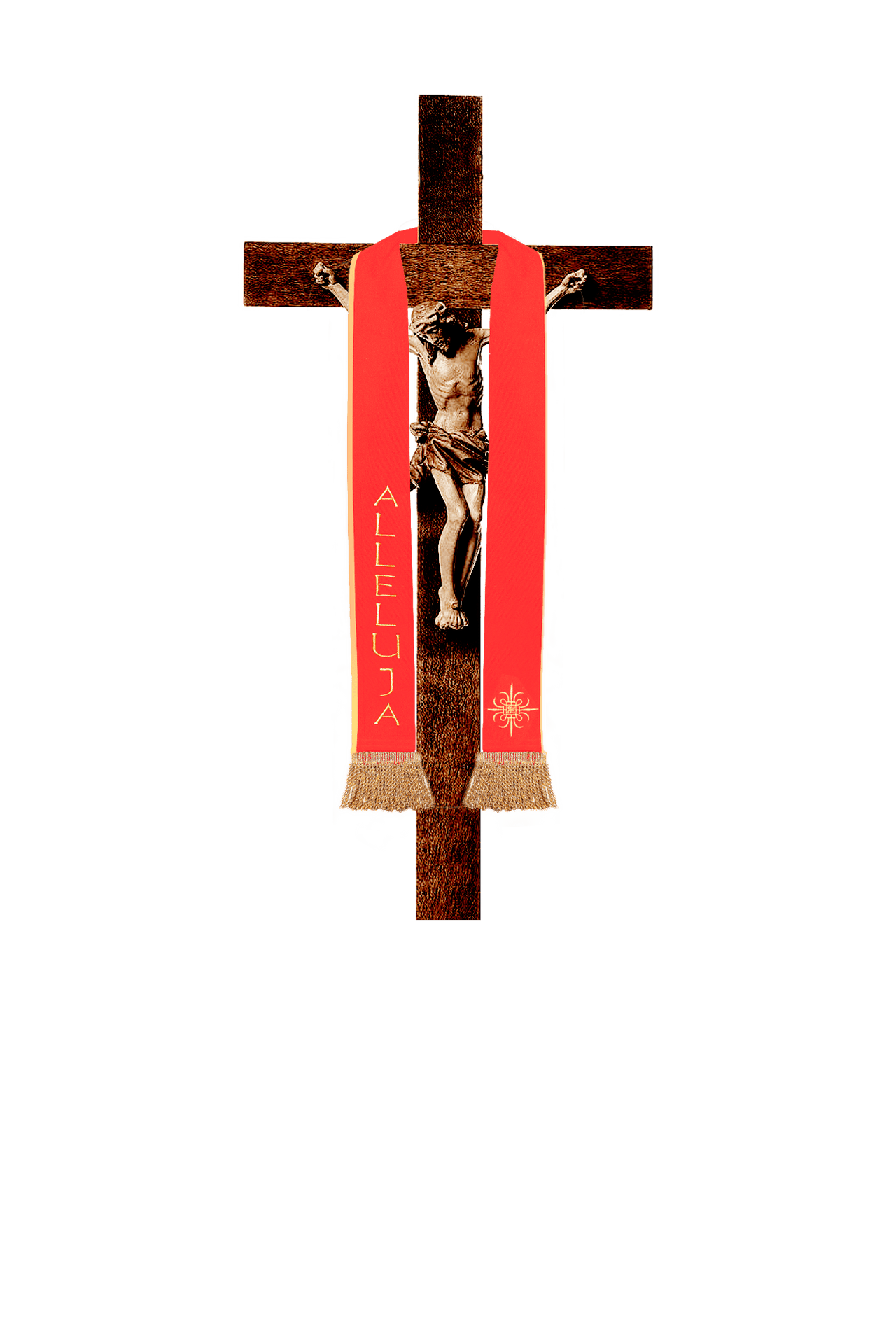 Kurze Stola für das Kreuz von Jesus - MESSGEWANDER.DE