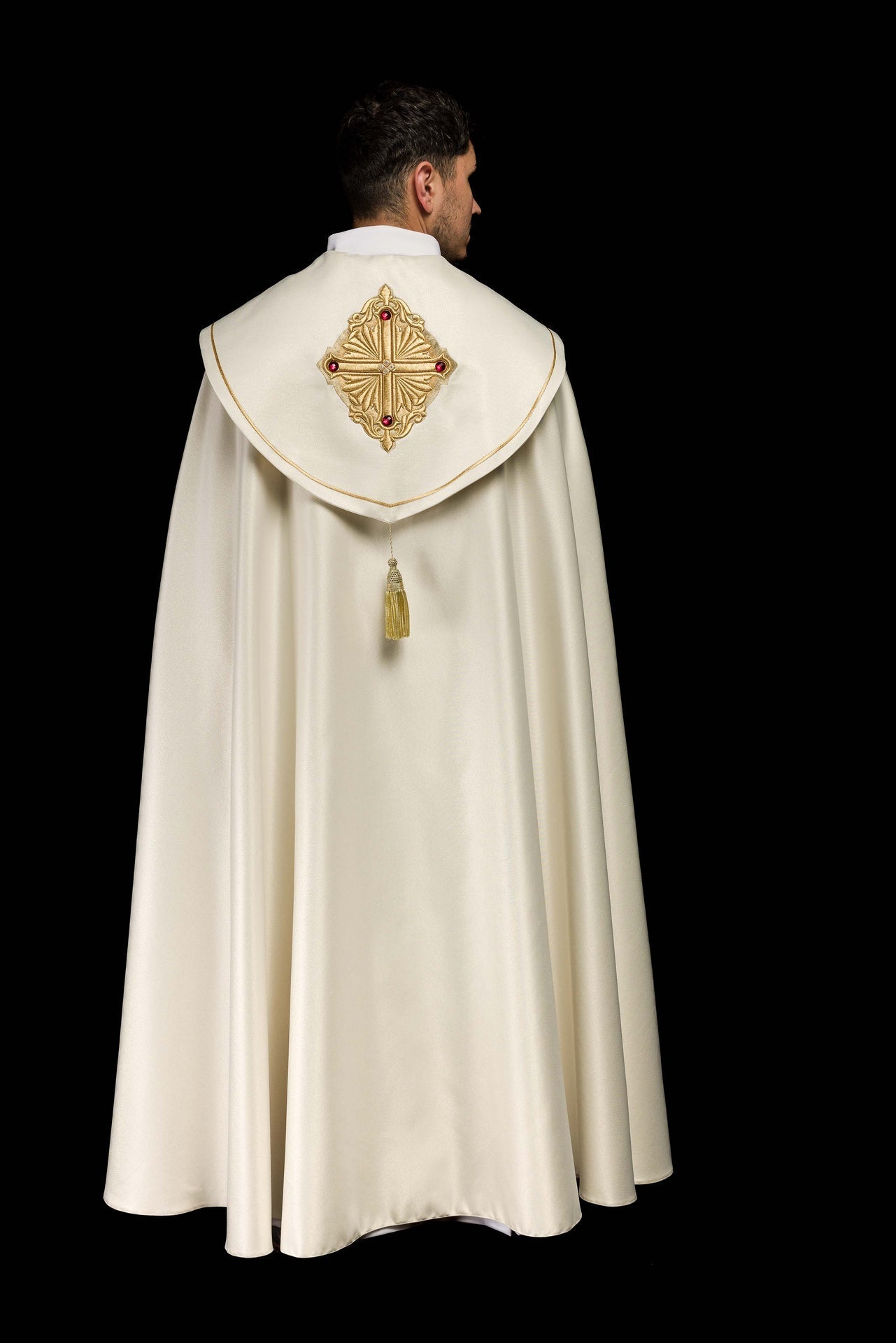 Liturgischer Umhang mit reich verziertem Gürtel 150 cm - MESSGEWANDER.DE
