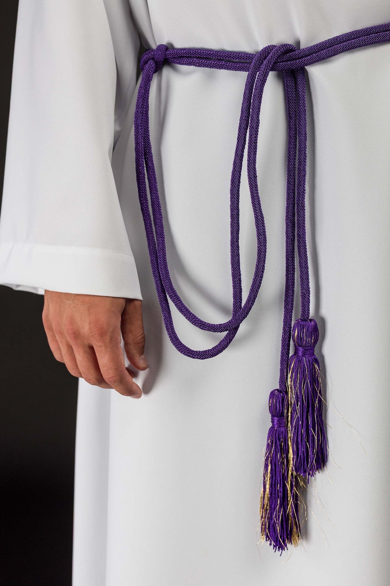 Liturgisches Zingulum Violett Premium - MESSGEWANDER.DE