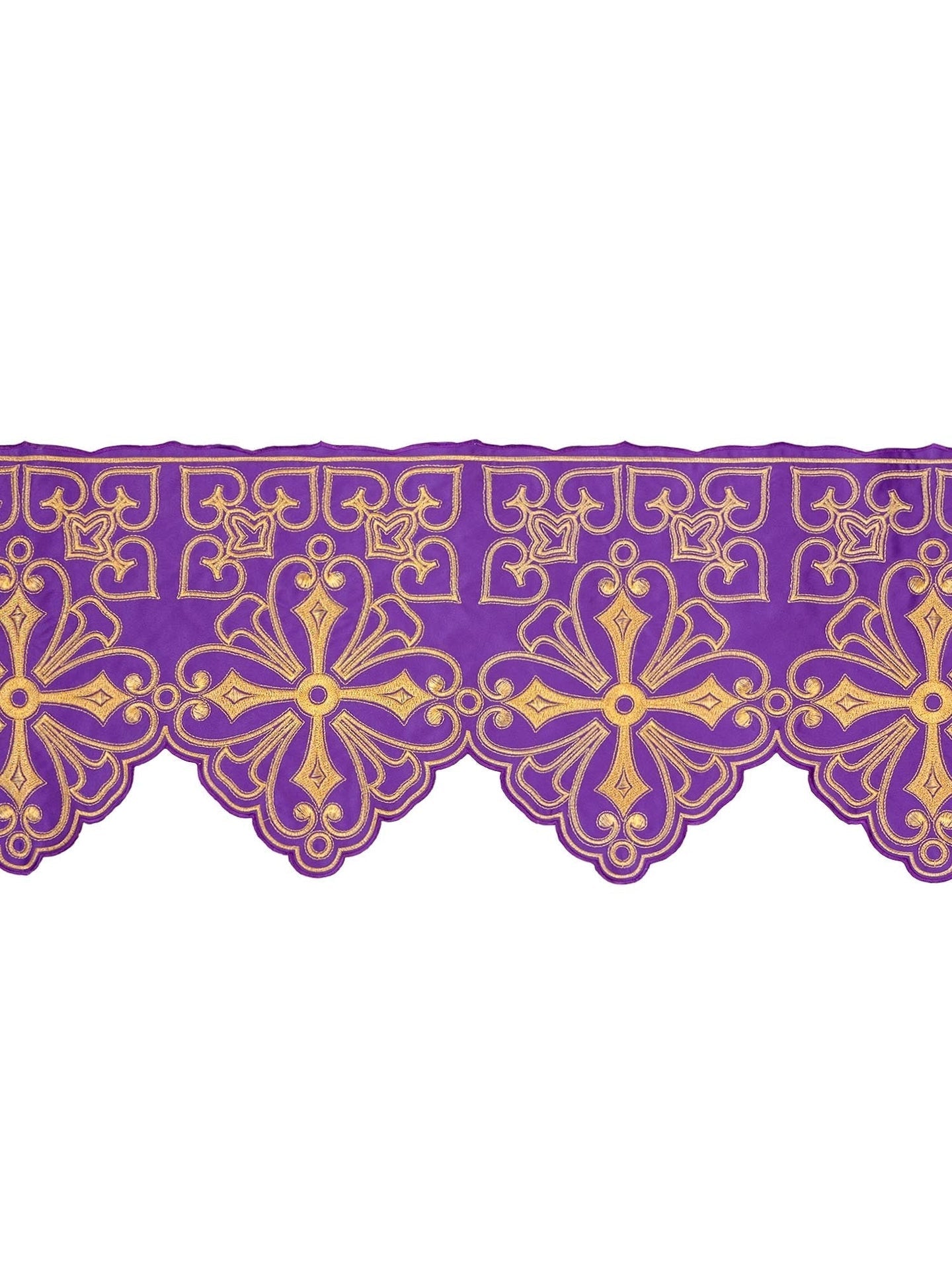 Meter mit Frontstickerei Rosette Violett - MESSGEWANDER.DE