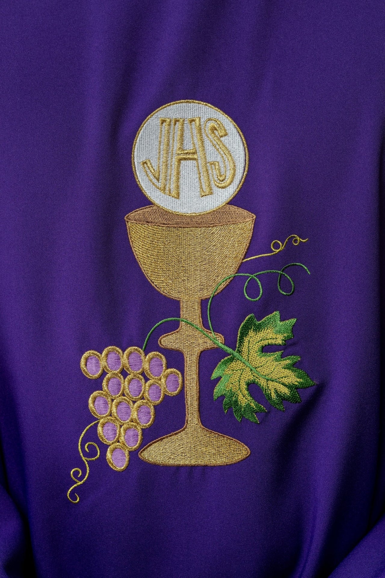 Ornat fioletowy Kielich i Winogrono