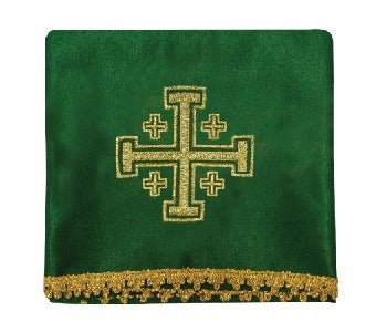 Set aus vier Kelchschleiern mit Jerusalemkreuz-Stickerei - MESSGEWANDER.DE