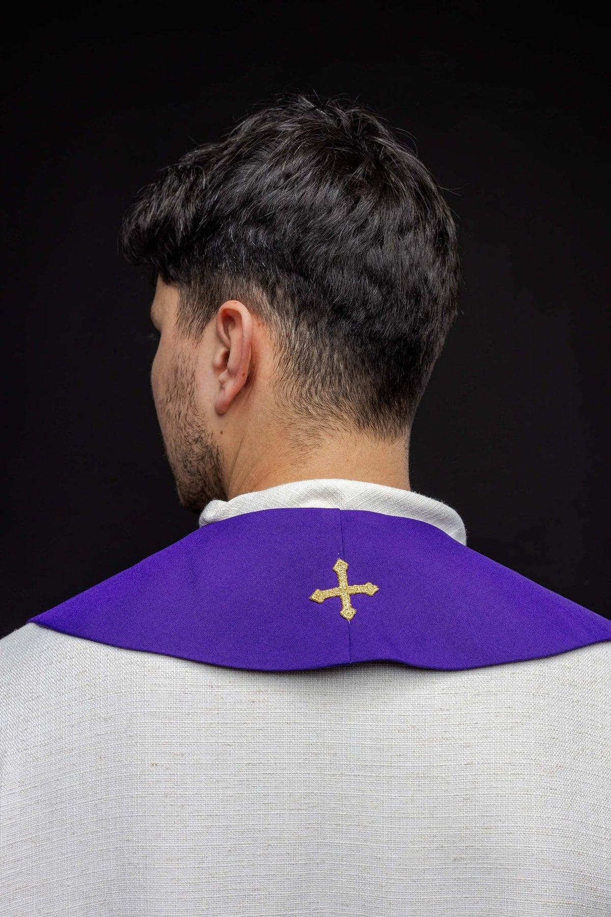 Stola des Priesters violetter Kelch IHS - MESSGEWANDER.DE