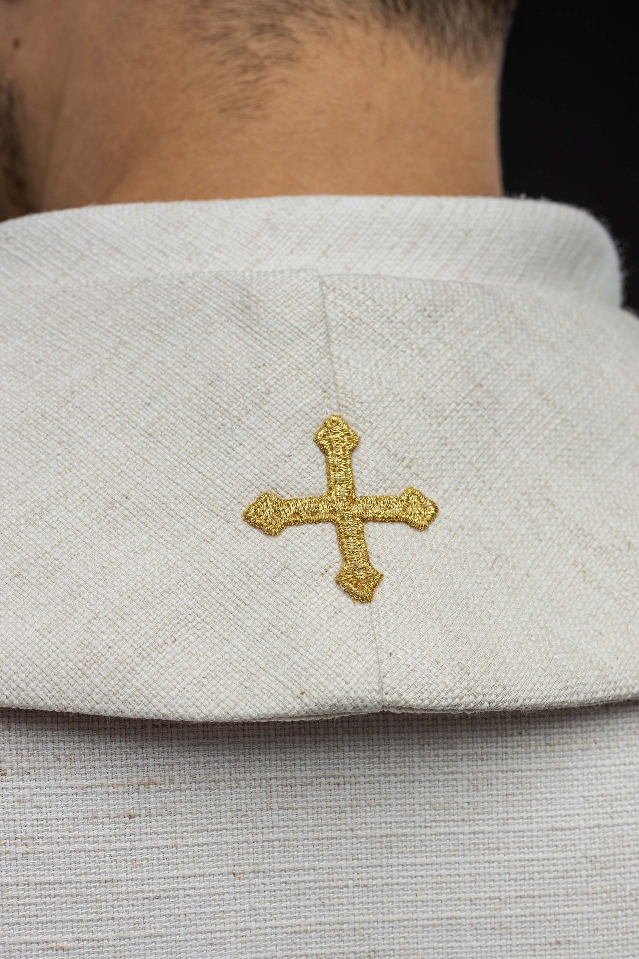 Stola mit dem Bild von Jesus, dem guten Hirten, und einem Lamm - MESSGEWANDER.DE
