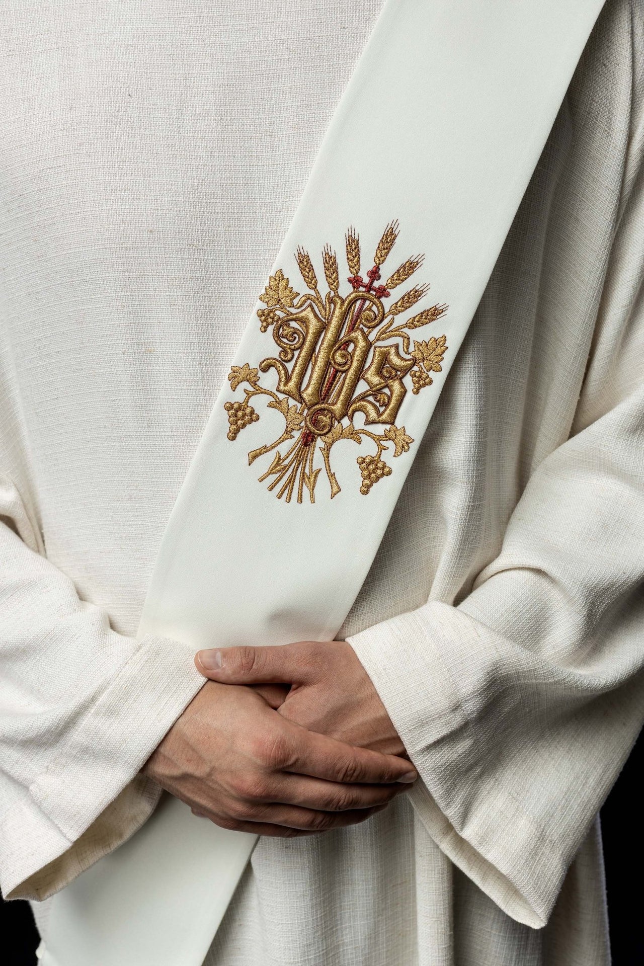 Stuła Diakońska z motywem winogron i krzyża