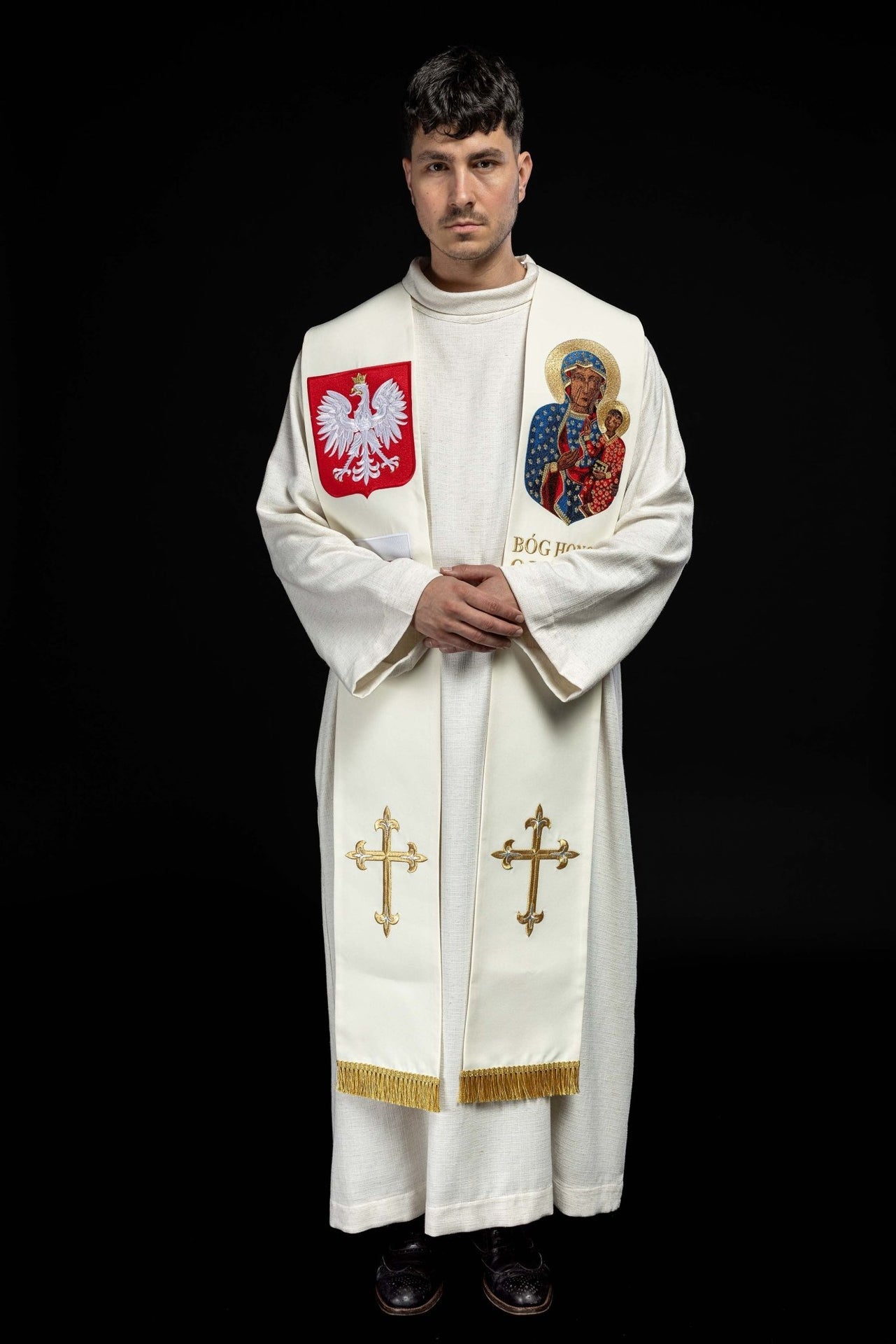 Stuła haftowana Matka Boska Częstochowska