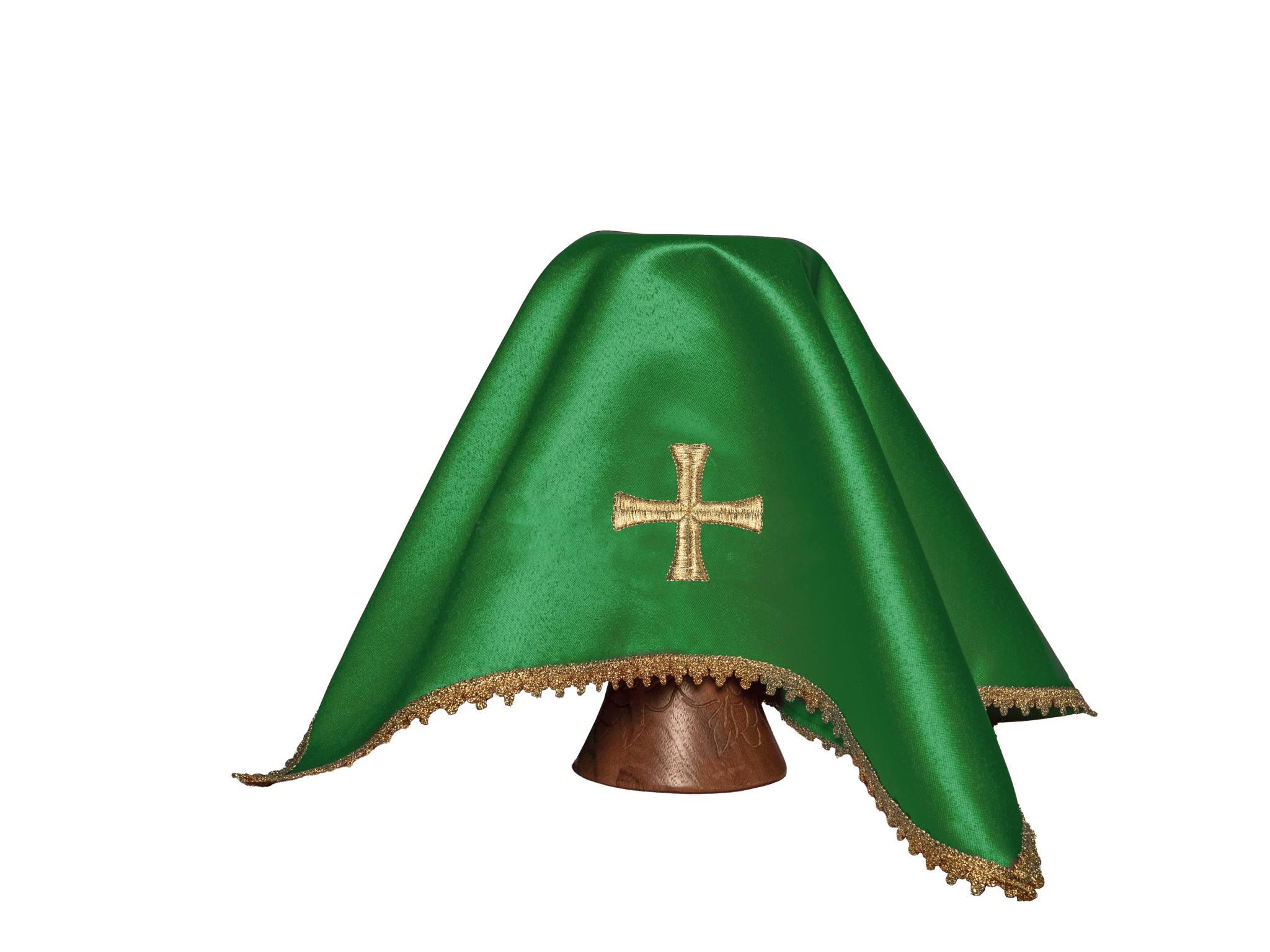 Vier Schleier für Kelch mit gesticktem Goldkreuz - MESSGEWANDER.DE