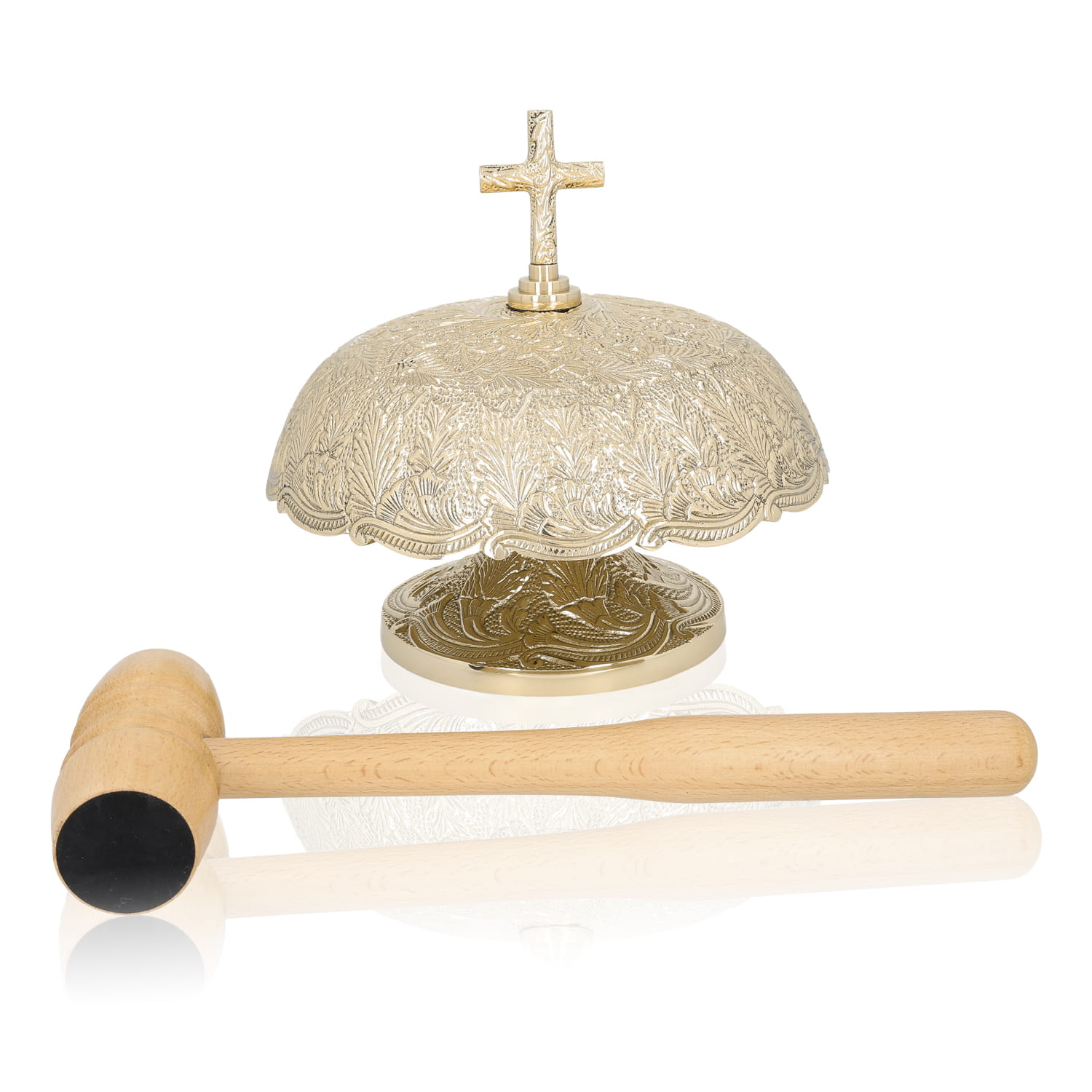 Gong - mosiądz - drewniany młotek - ORNATY.PL