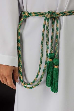 Liturgisches Zingulum Grün-Gold Premium