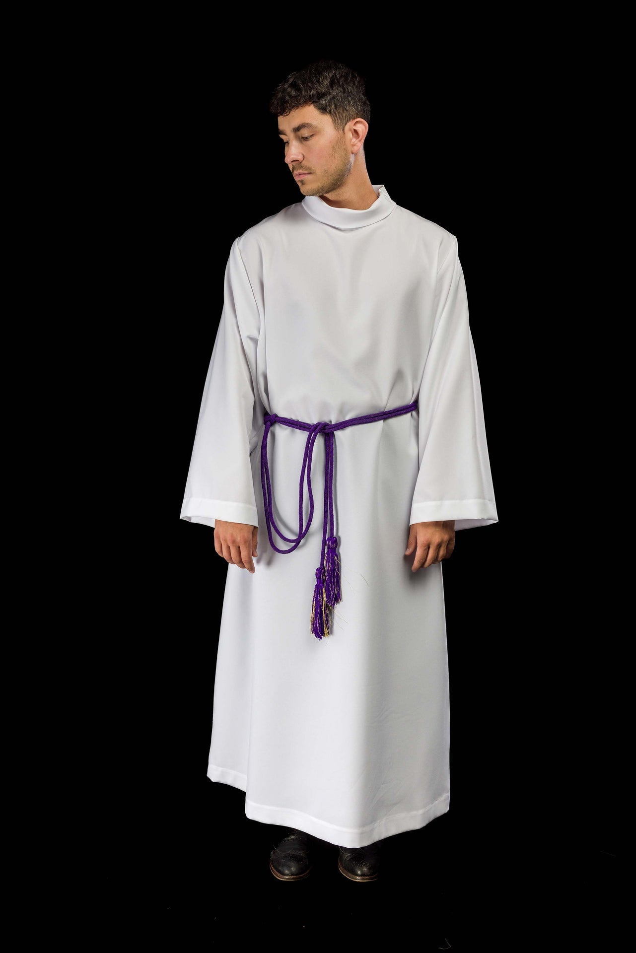 Cingulum liturgiczne fioletowe premium - ORNATY.PL