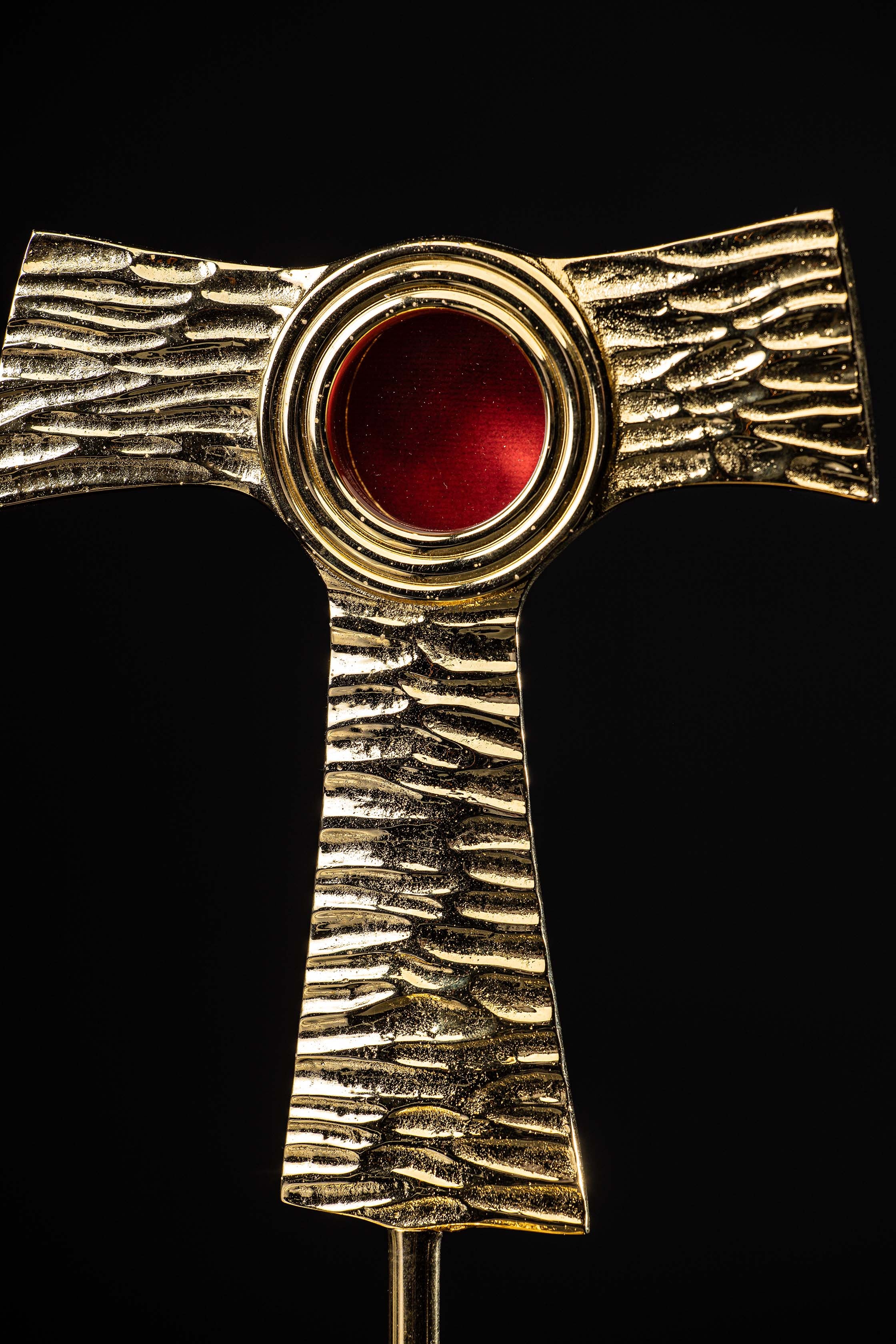 Reliquiar - Kreuz - Tau - Messing