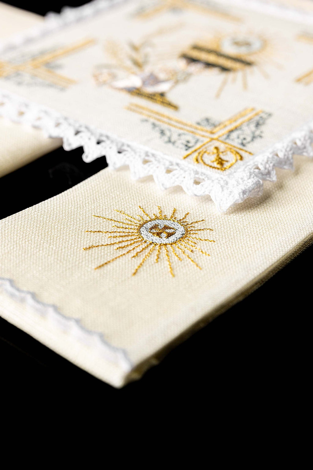 Kelch aus besticktem Leinen Leinen Kelch