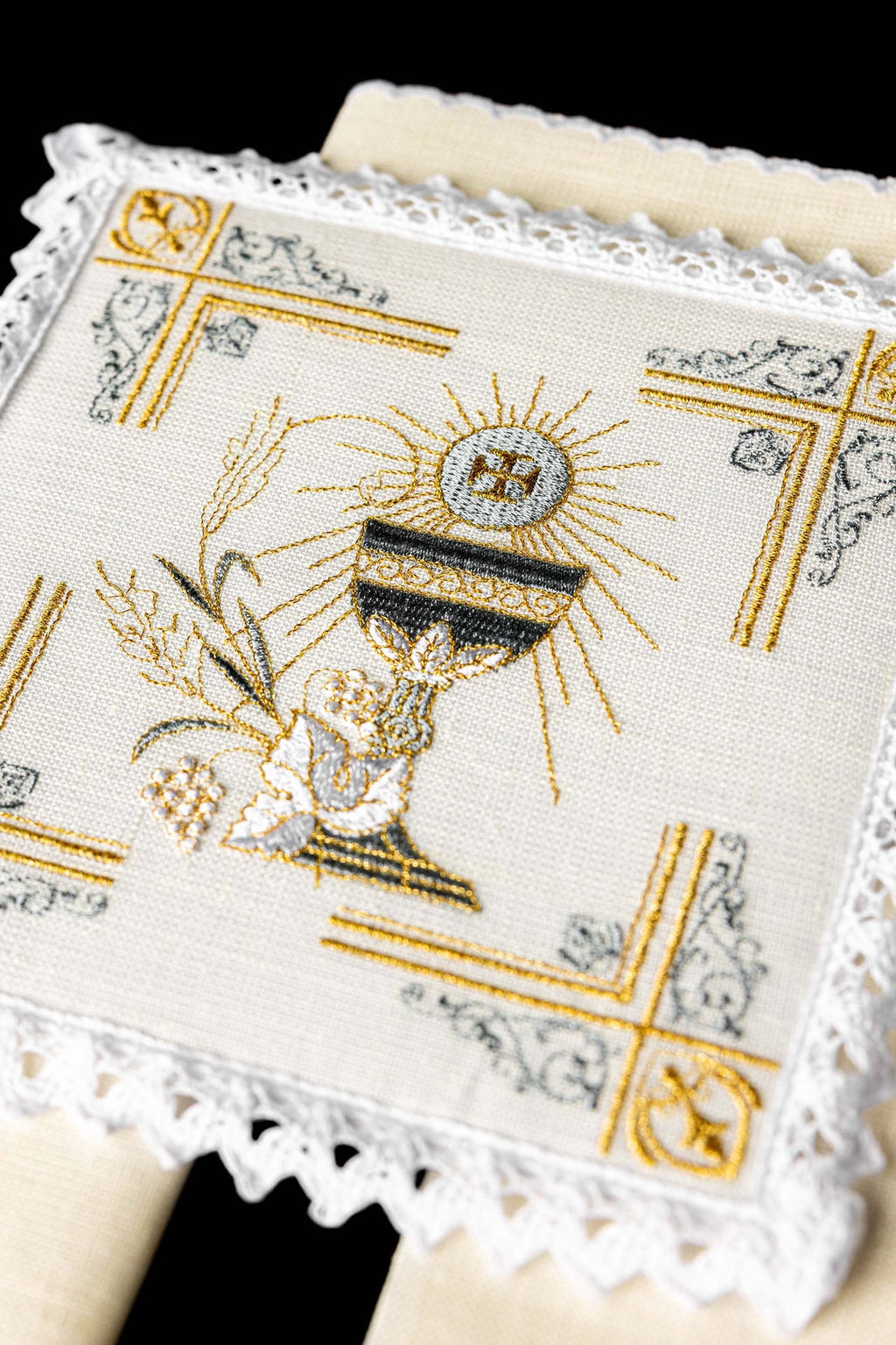 Kelch aus besticktem Leinen Leinen Kelch