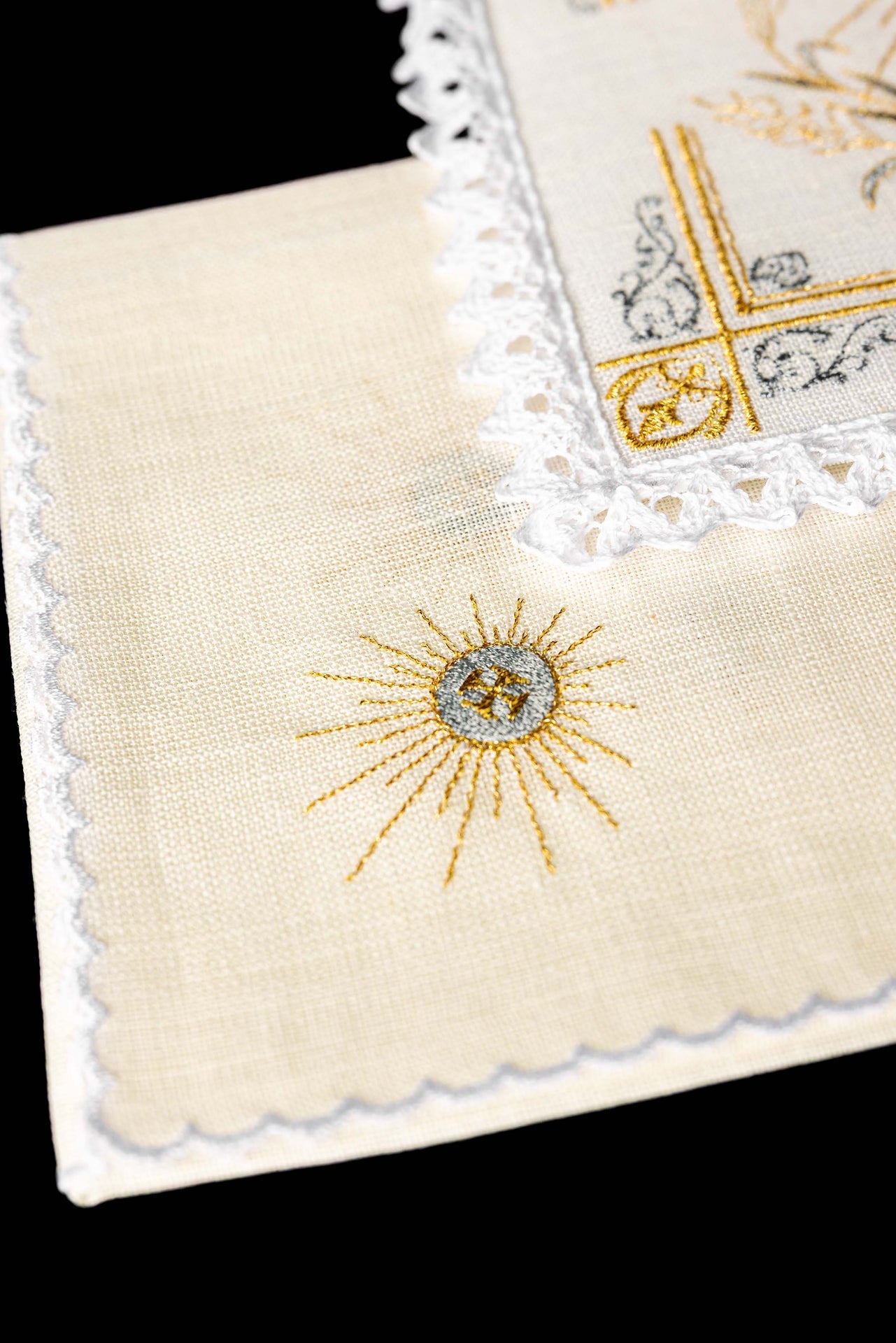 Kelch aus besticktem Leinen Leinen Kelch