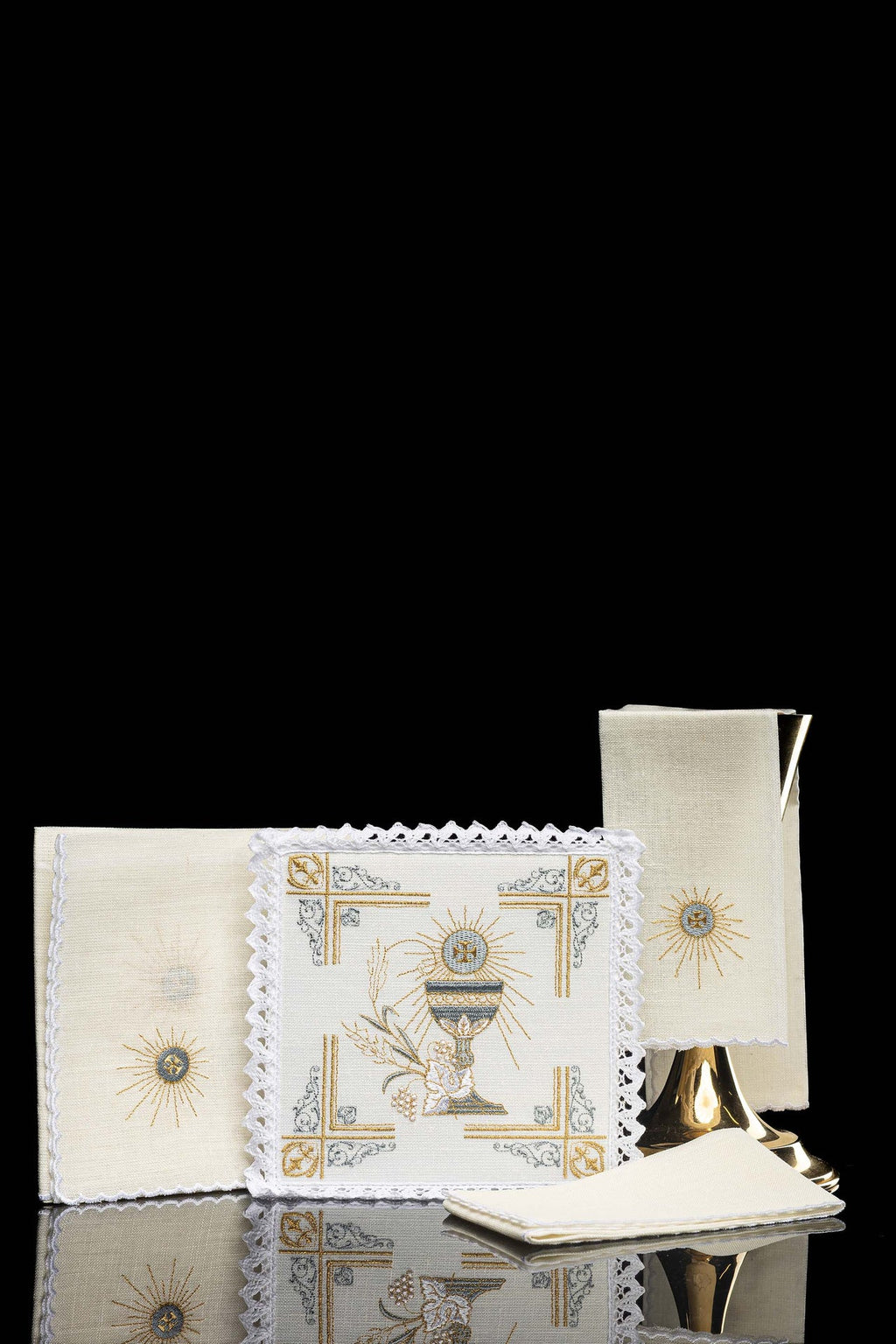 Kelch aus besticktem Leinen Leinen Kelch