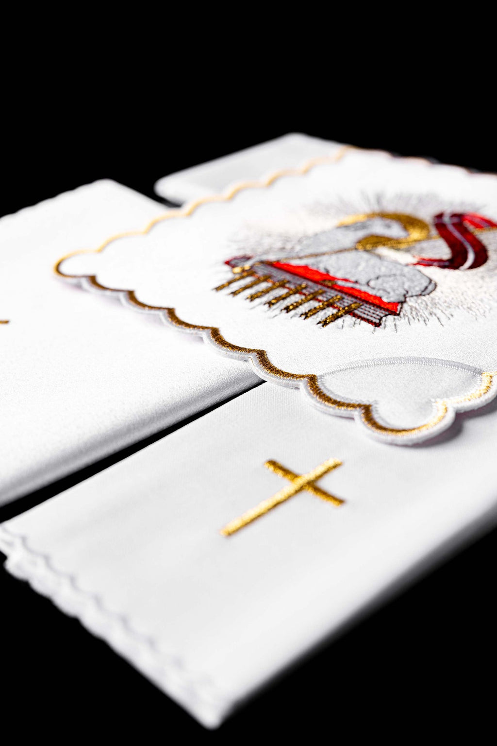 Bestickter Kelch Leinen Lamm