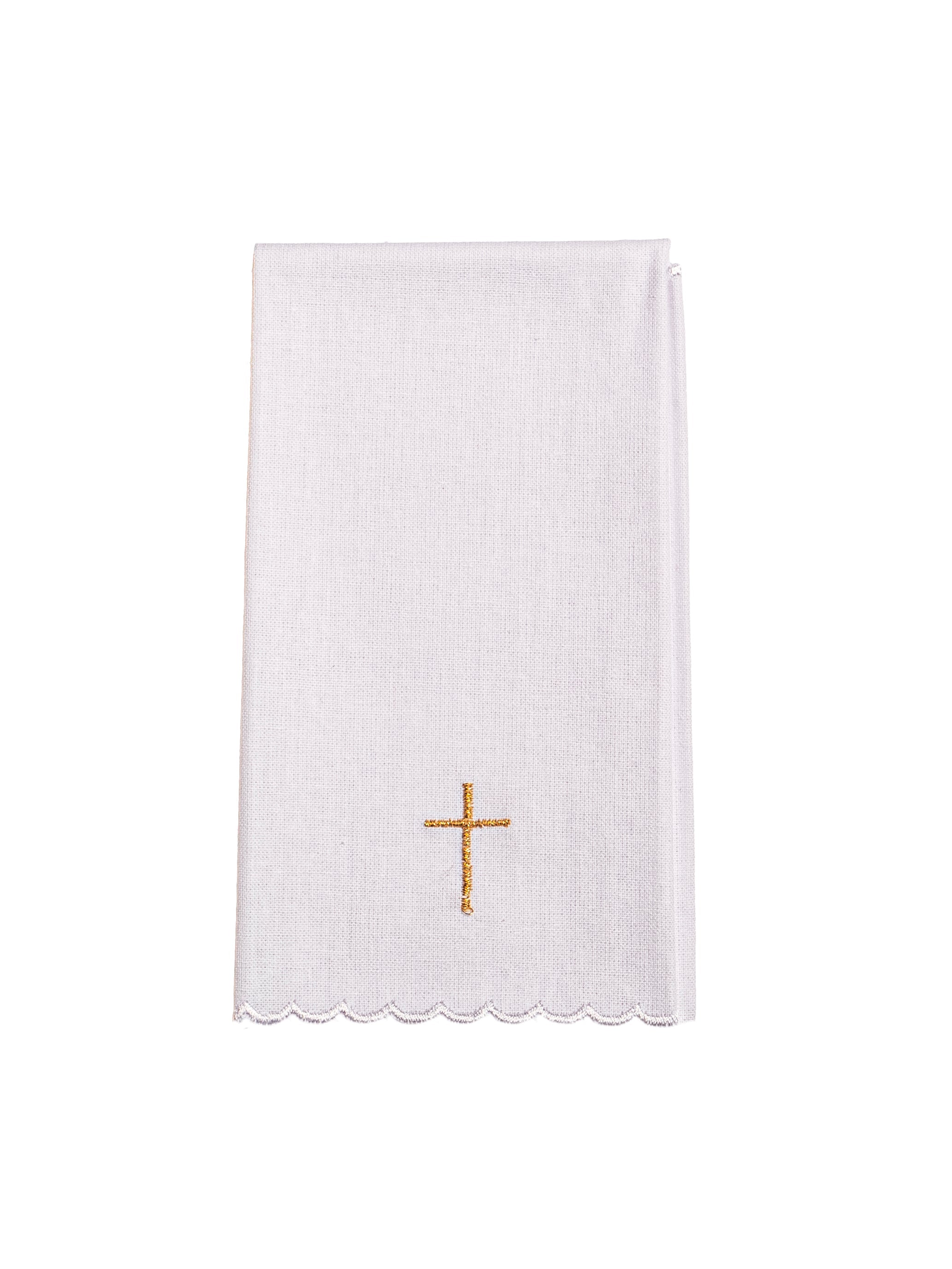 Kelchleinen mit gesticktem IHS und Traubensymbol