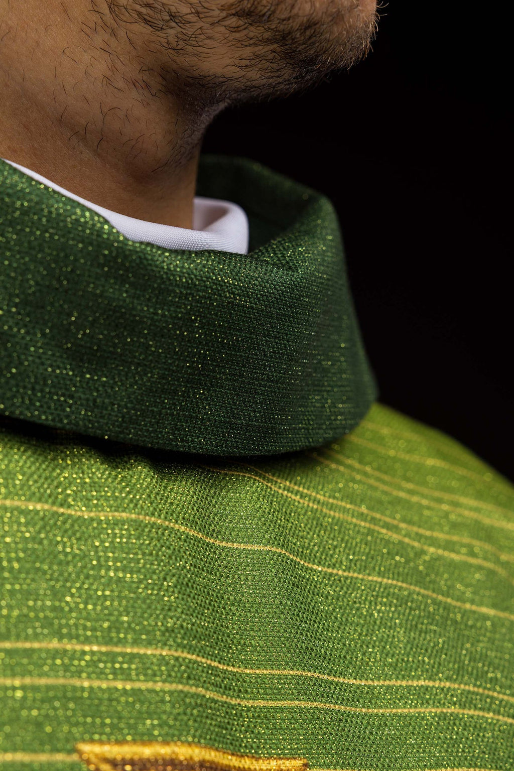 Gedruckte Kasel mit Jerusalemer Kreuz Grün