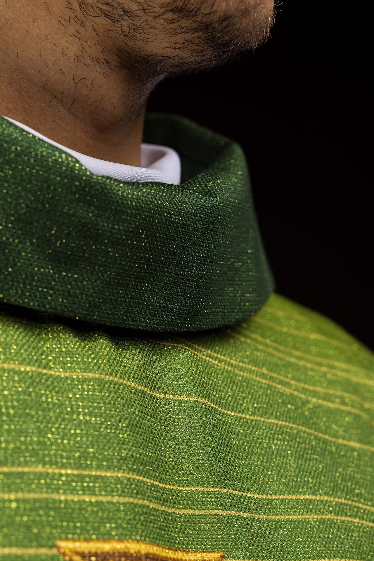 Gedruckte Kasel mit Jerusalemer Kreuz Grün