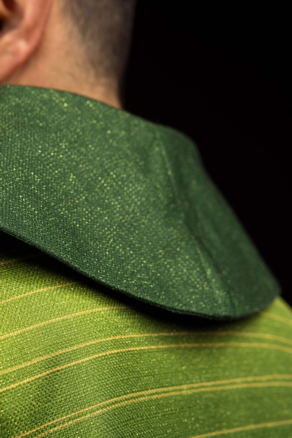 Gedruckte Kasel mit Jerusalemer Kreuz Grün