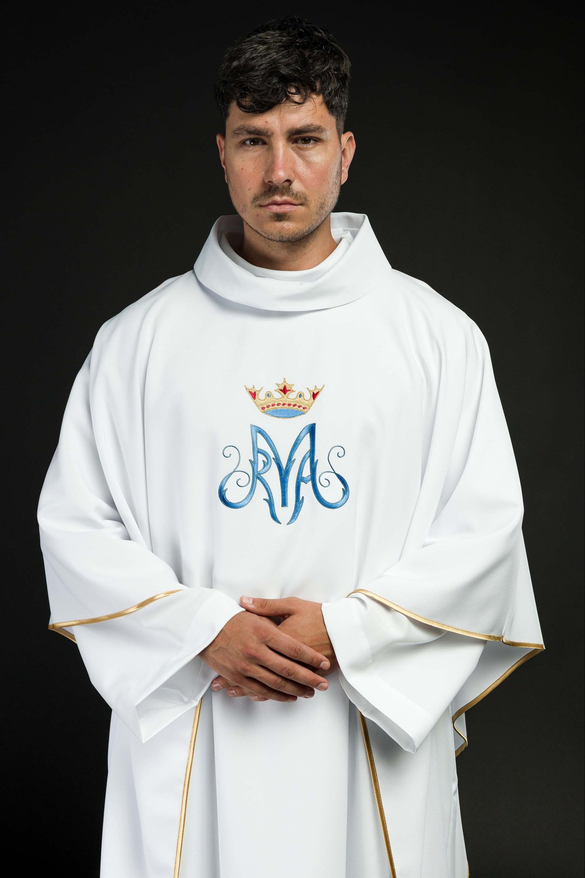 Weißes liturgisches Messgewand Mariens