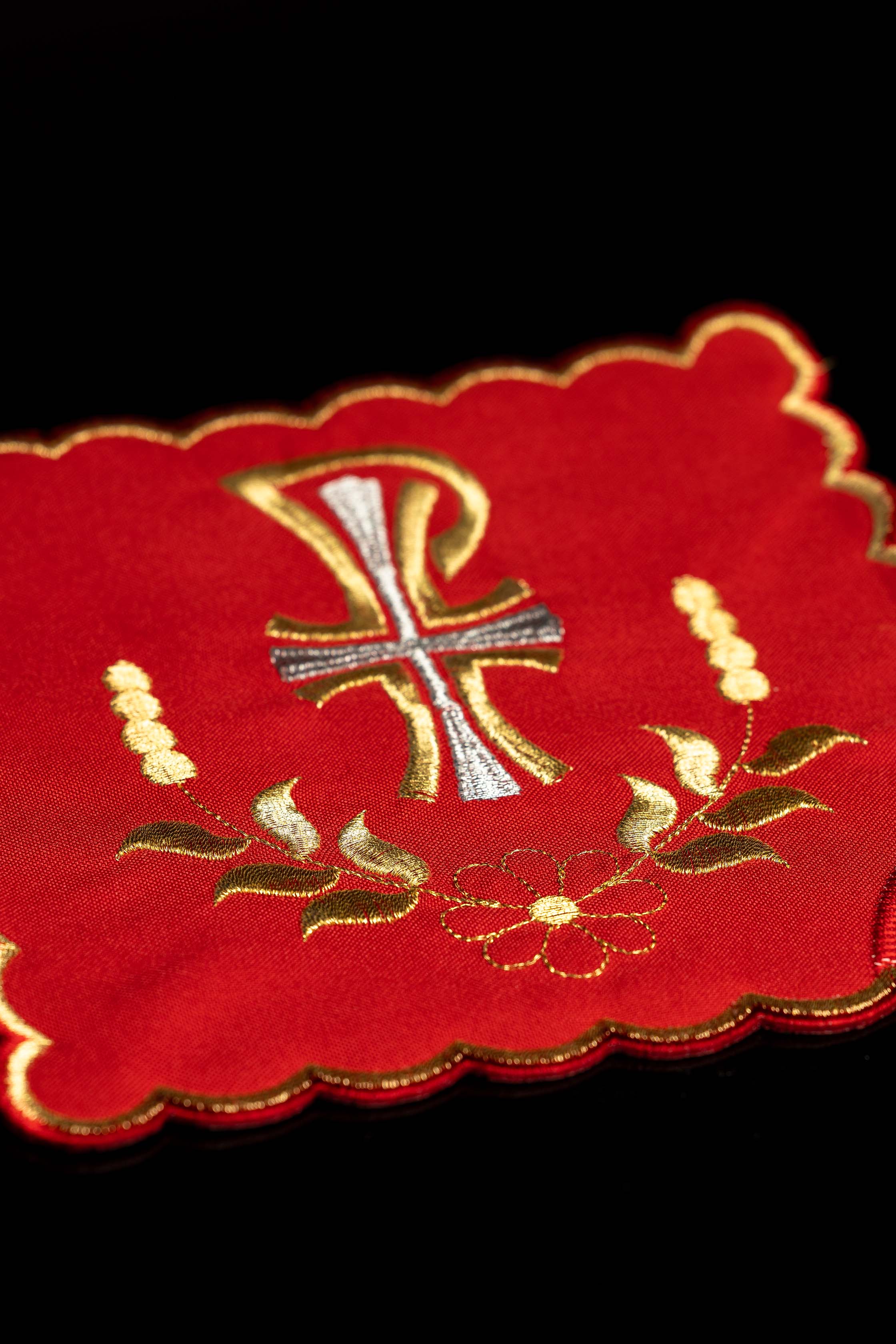 Set von Kelchpallen mit PAX-Symbol in vier liturgischen Farben