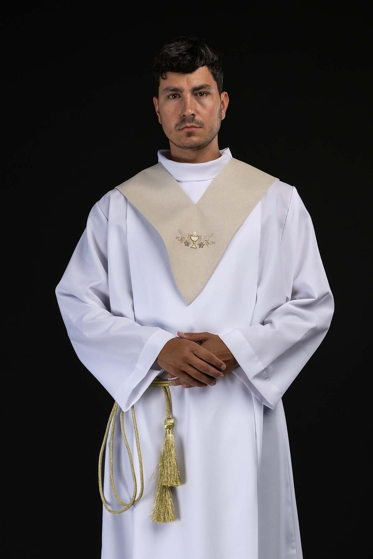 Lektorenschultervelum mit Stickerei eines eucharistischen Kelchs