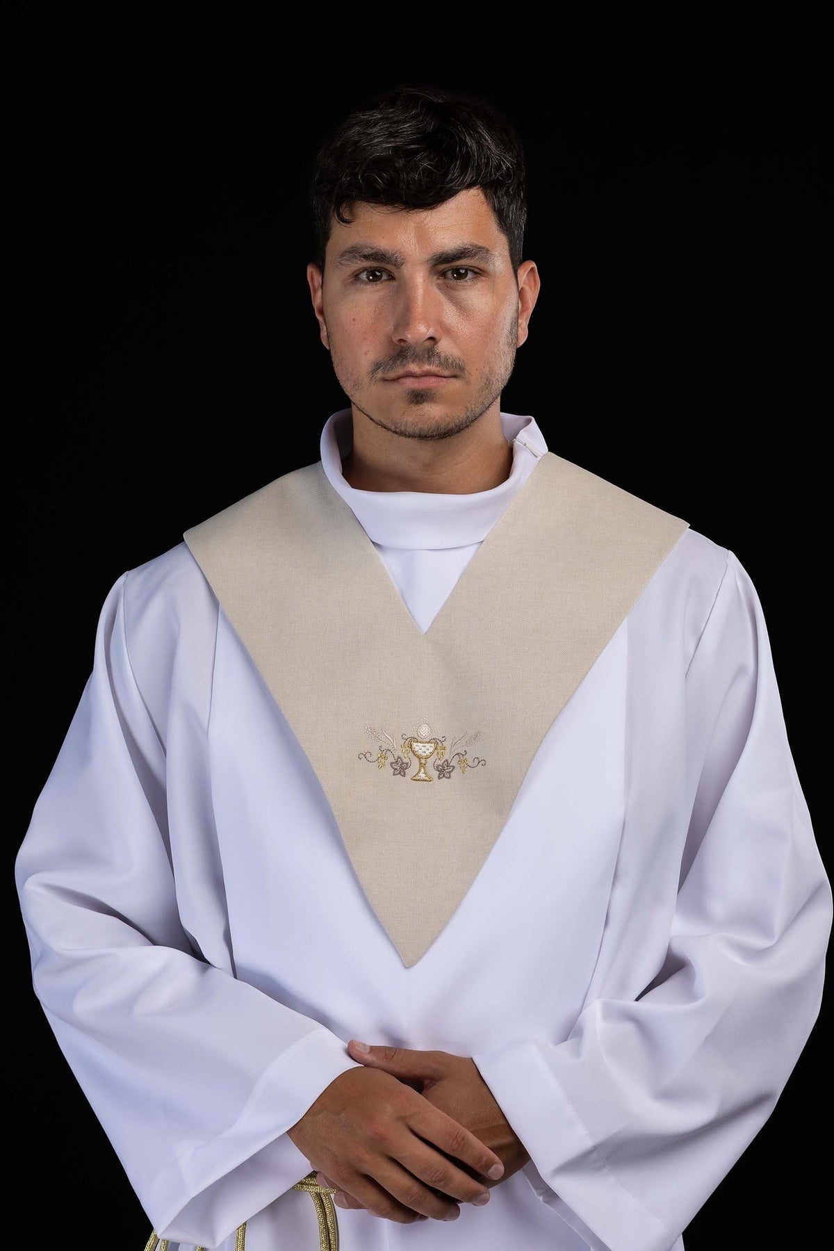 Lektorenschultervelum mit Stickerei eines eucharistischen Kelchs