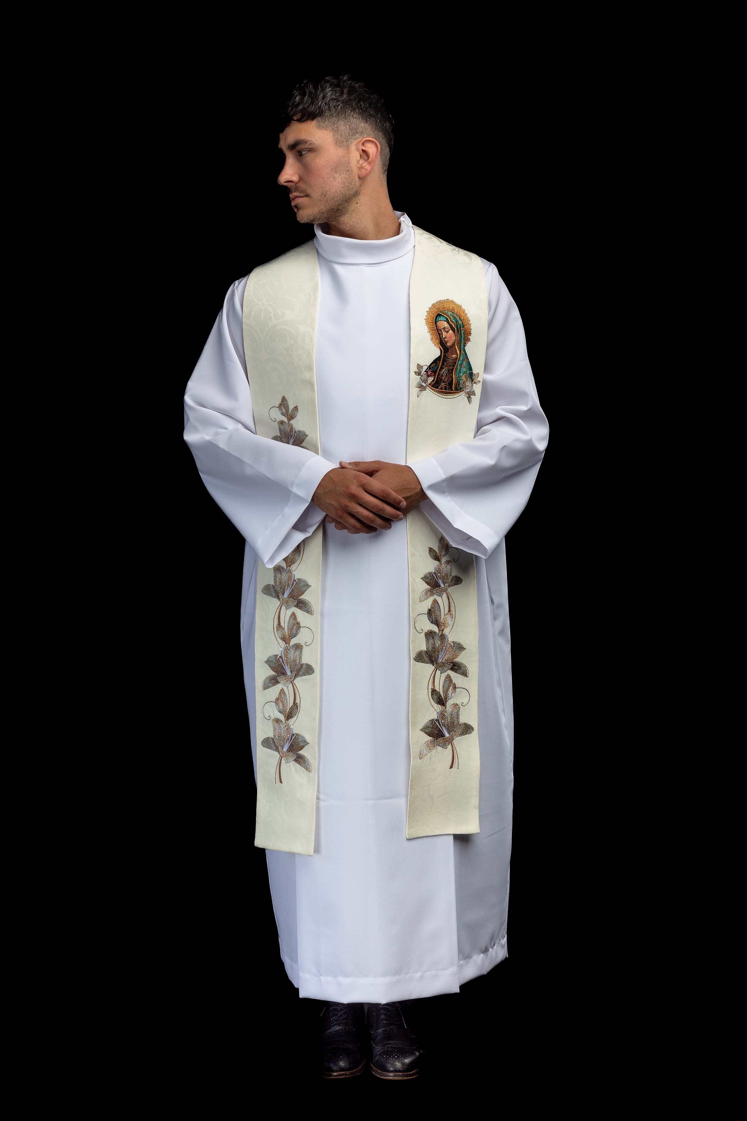 Bestickte Stola mit dem Bildnis Unserer Lieben Frau von Guadalupe