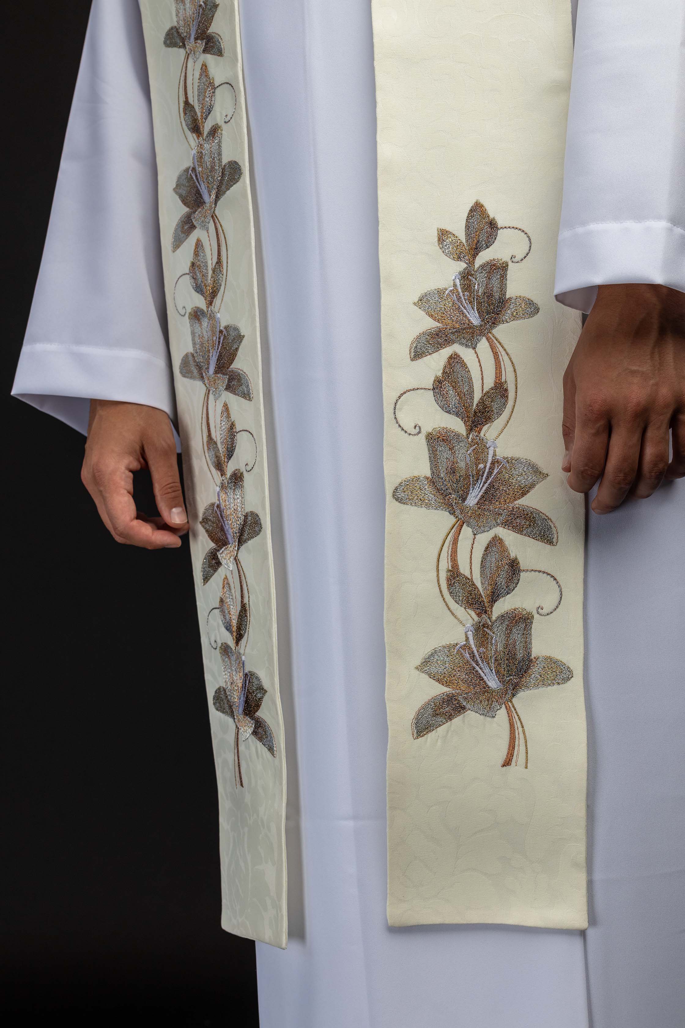 Bestickte Stola mit dem Bildnis Unserer Lieben Frau von Guadalupe