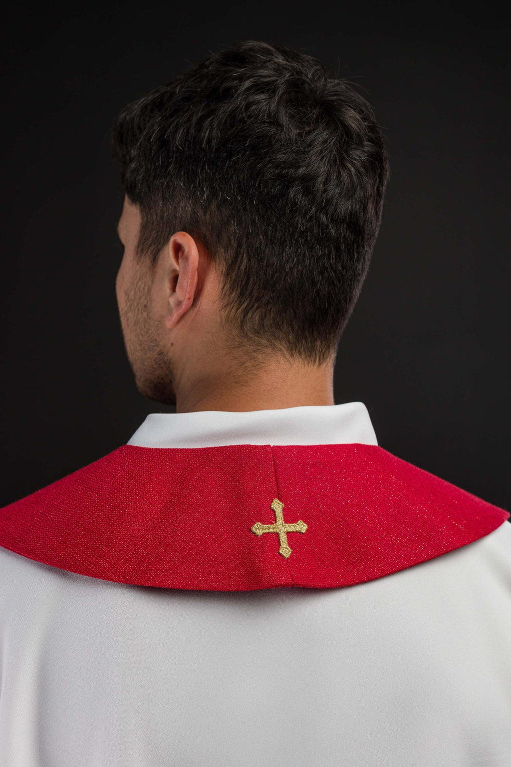 Bestickte Stola mit Abbildung des Heiligen Florian