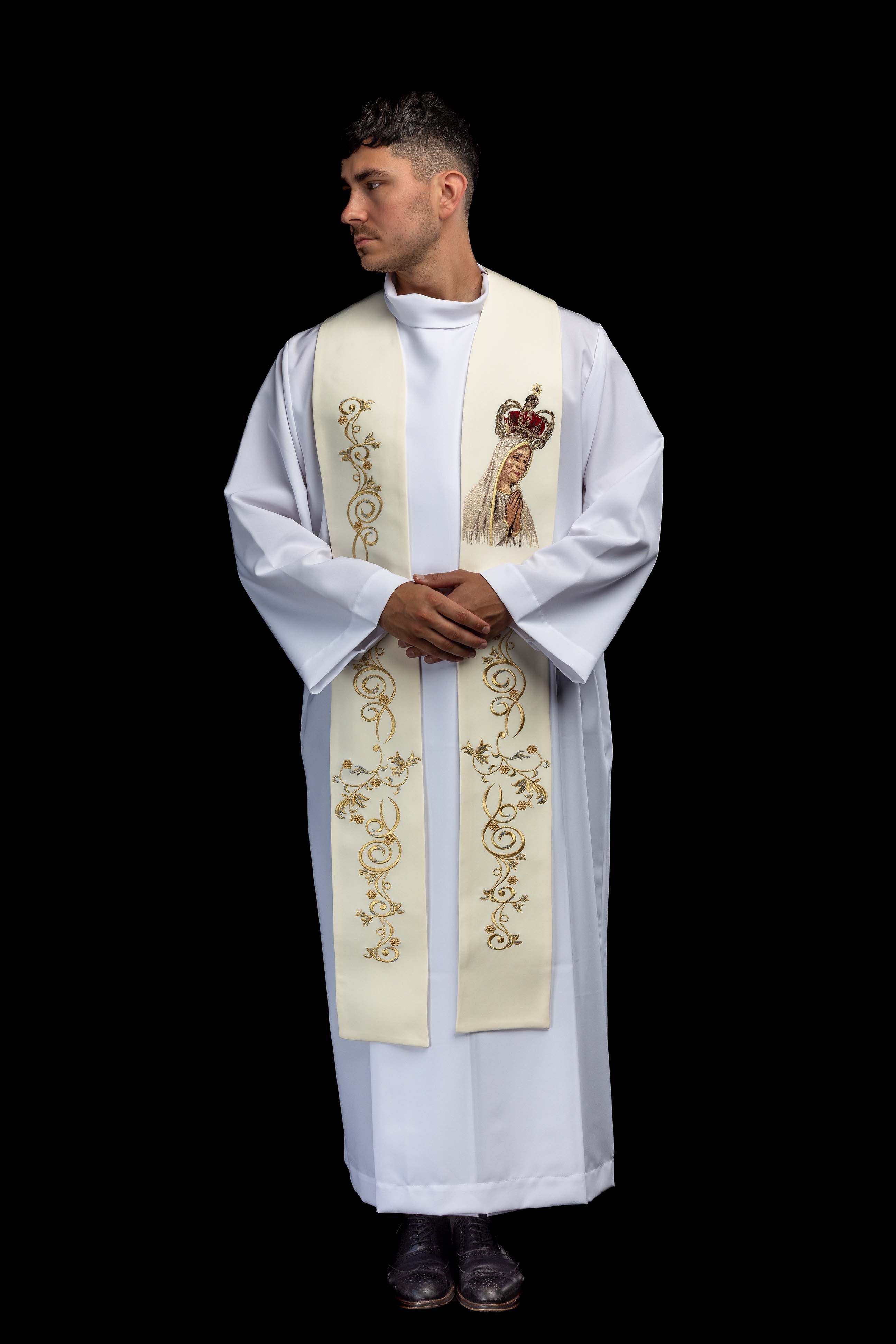 Bestickte Stola mit dem Bildnis Unserer Lieben Frau von Fatima