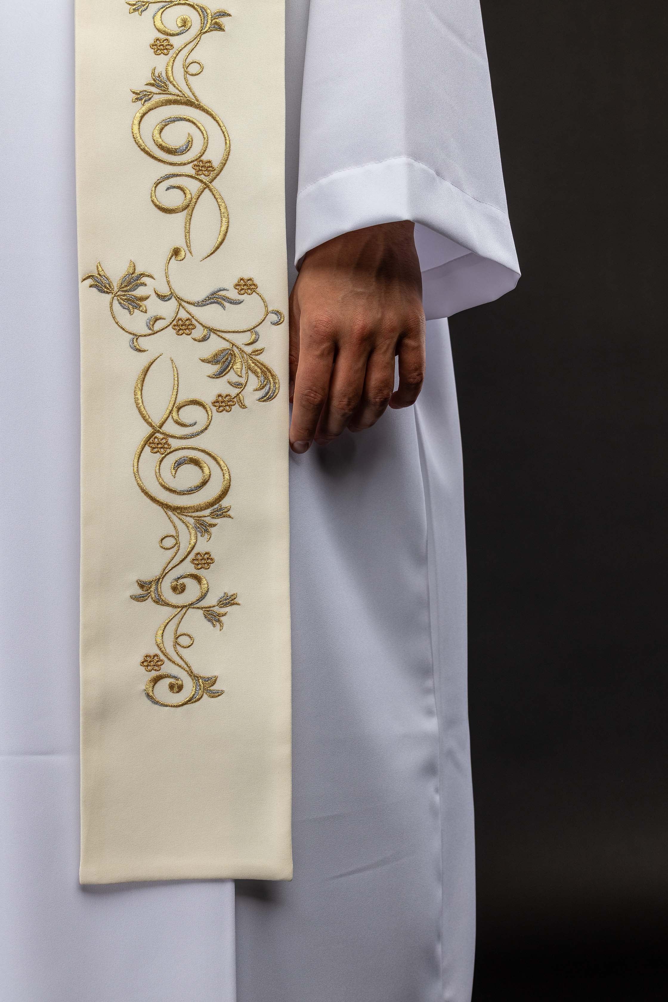 Bestickte Stola mit dem Bildnis Unserer Lieben Frau von Fatima